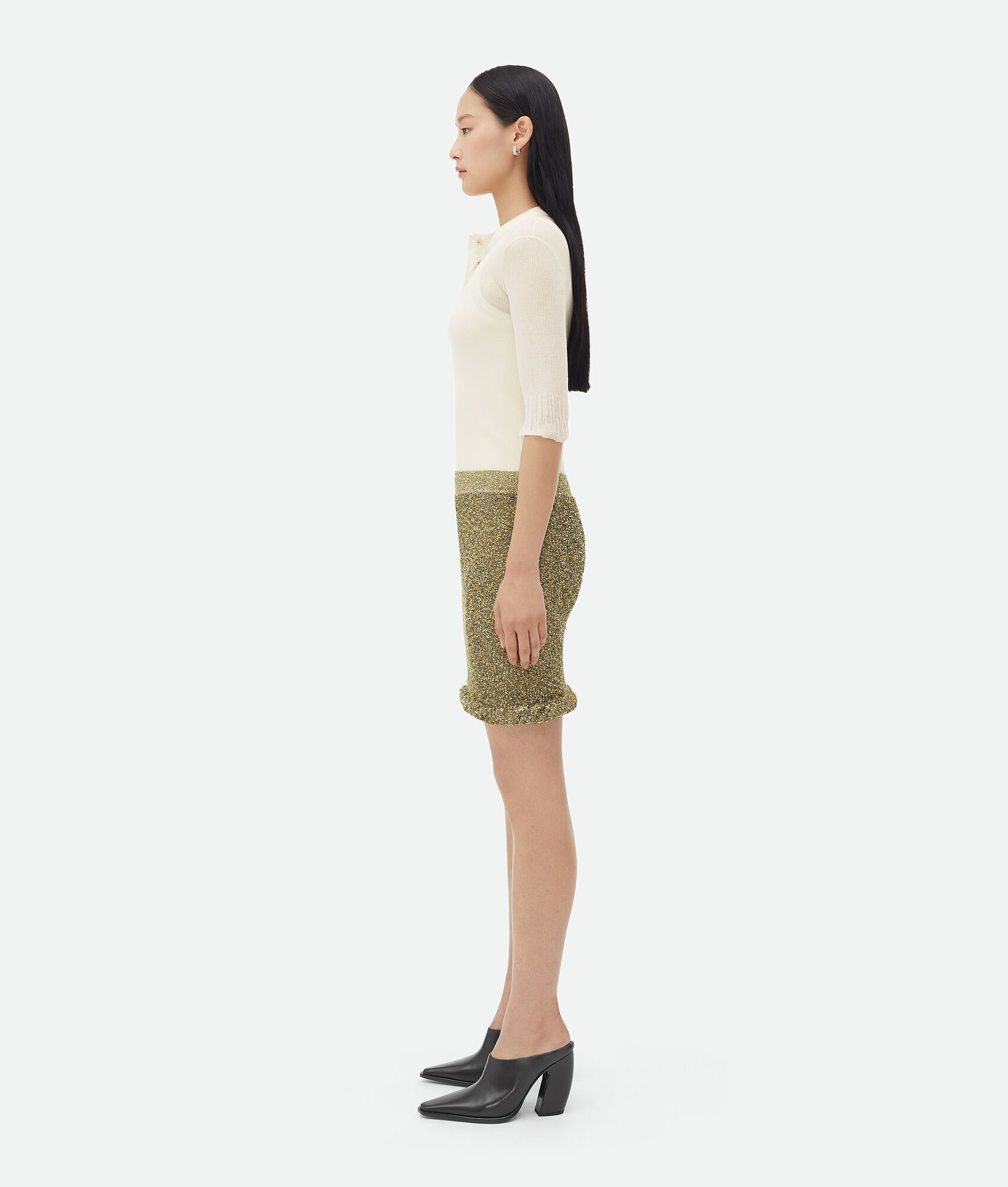 Bottega Veneta o1loc1c0824 740510 Towelling Viscose Mini Skirt Multicolor Size 28" / US 6 / IT 42 - 2 Thumbnail