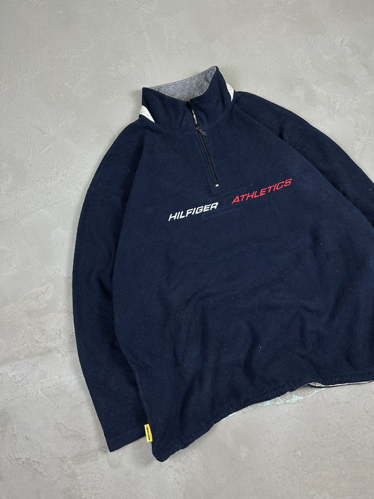 Tommy Hilfiger × Vintage 00s Vintage Y2k Tommy Hilfiger Sherpa Boxy Quaterzip Fleece Size US XXL / EU 58 / 5 - 2 Thumbnail