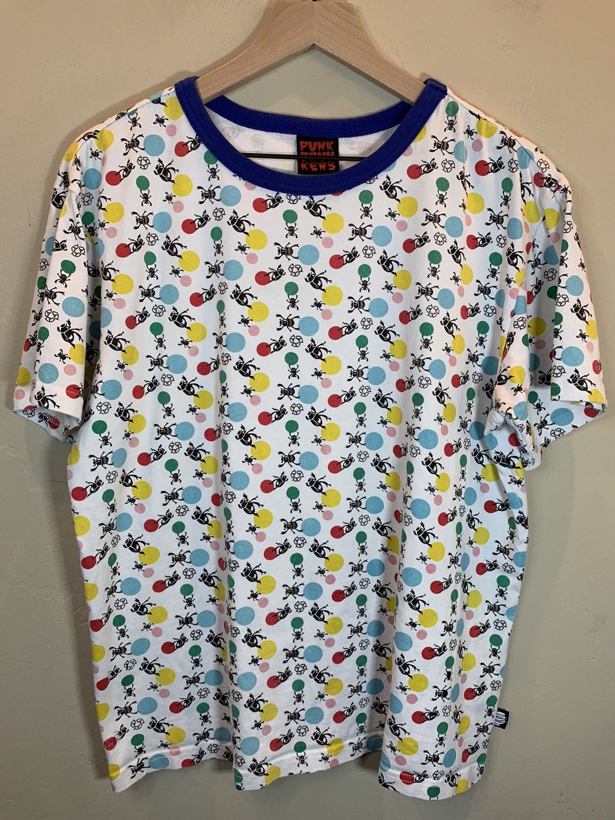 Designer × Vintage RARE Vintage 90s Punk Drunkers Beetle Polkadot Recycle Shirt Size US L / EU 52-54 / 3 - 1 Thumbnail