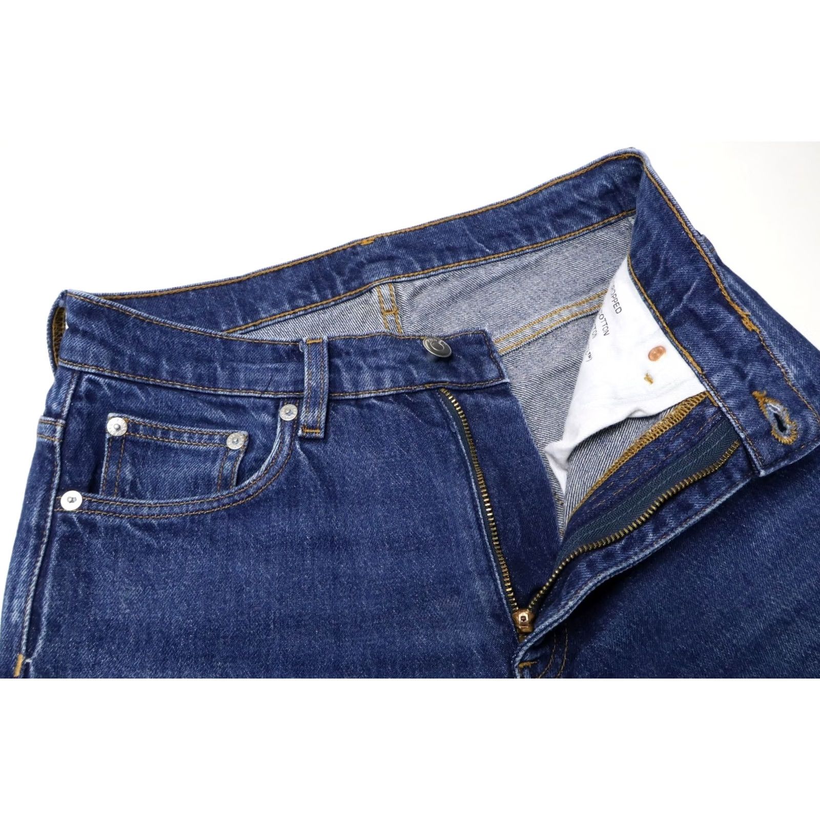 Arket ARKET Fern Cropped Jeans Women's EU 27 Blue Stretch Zip Fly Pockets Whiskers Straight Denim Spring Summer Women's Jeans Size 27" / US 4 / IT 40 - 4 Thumbnail