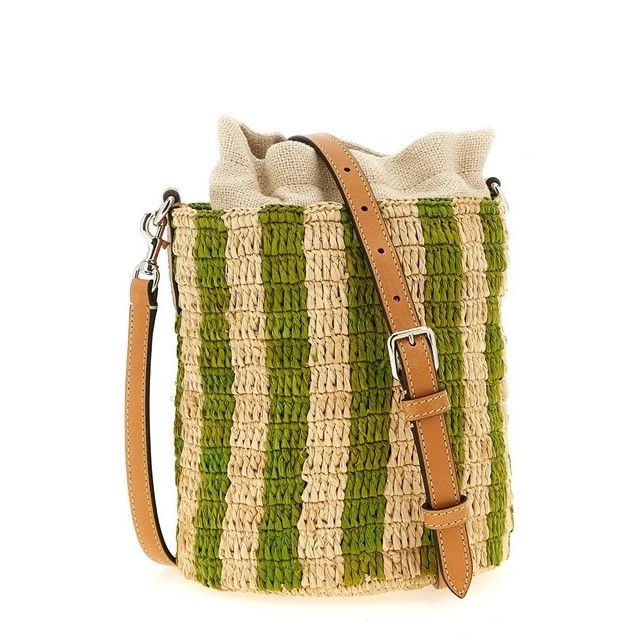 Valentino VALENTINO GARAVANI Raffia Green Bucket Bag New & Authentic Size ONE SIZE - 2 Thumbnail