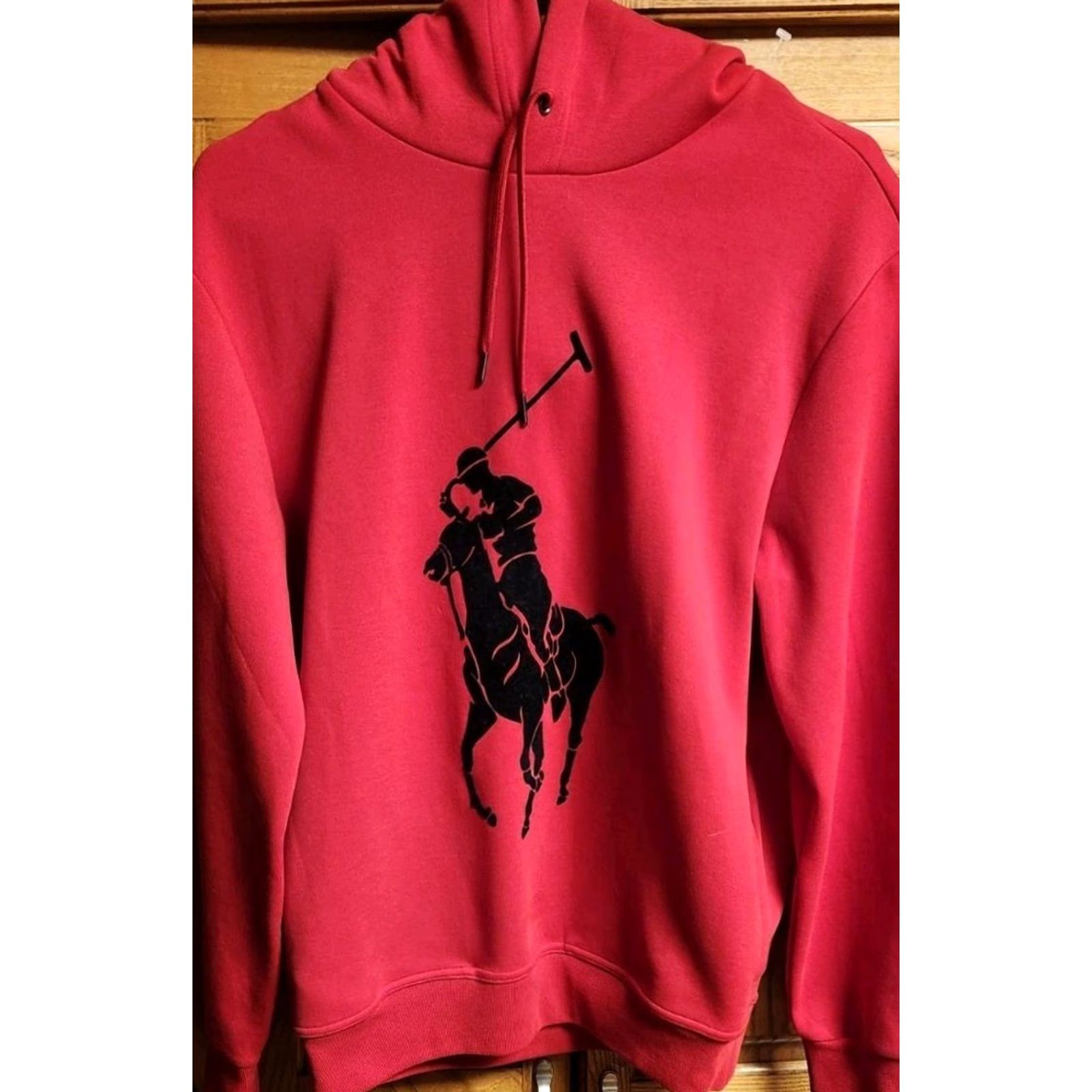 Polo Ralph Lauren Polo Ralph Lauren Red Hoodie Pullover Sweatshirt S Small GRAPHIC PRINT PONY LOGO RL Hooded, Pockets, All Seasons Men Adult Shirt Size US S / EU 44-46 / 1 - 3 Thumbnail