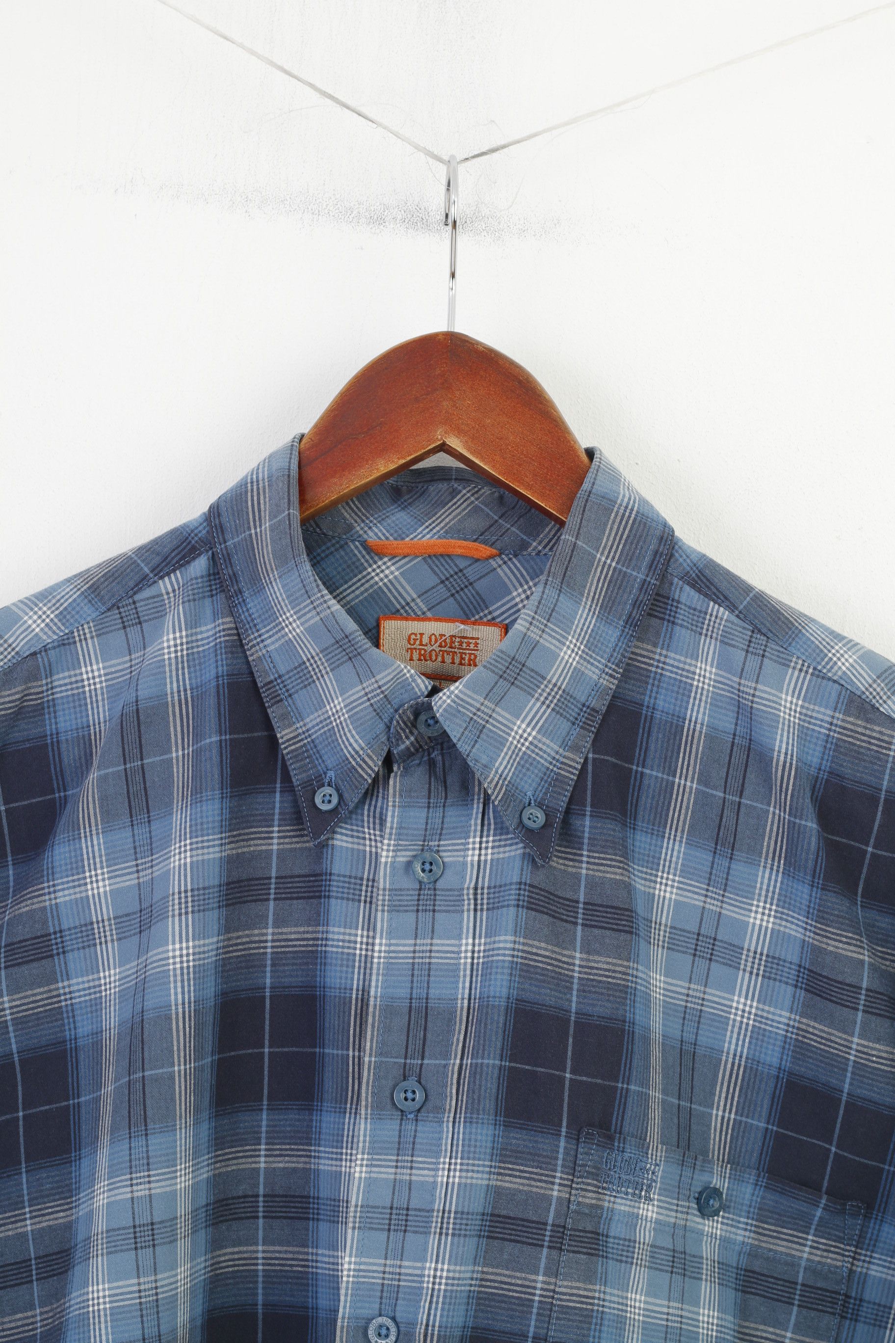 Vintage Globetrotter Men L 4142 Casual Shirt Checkered 3565 Size US L / EU 52-54 / 3 - 3 Thumbnail