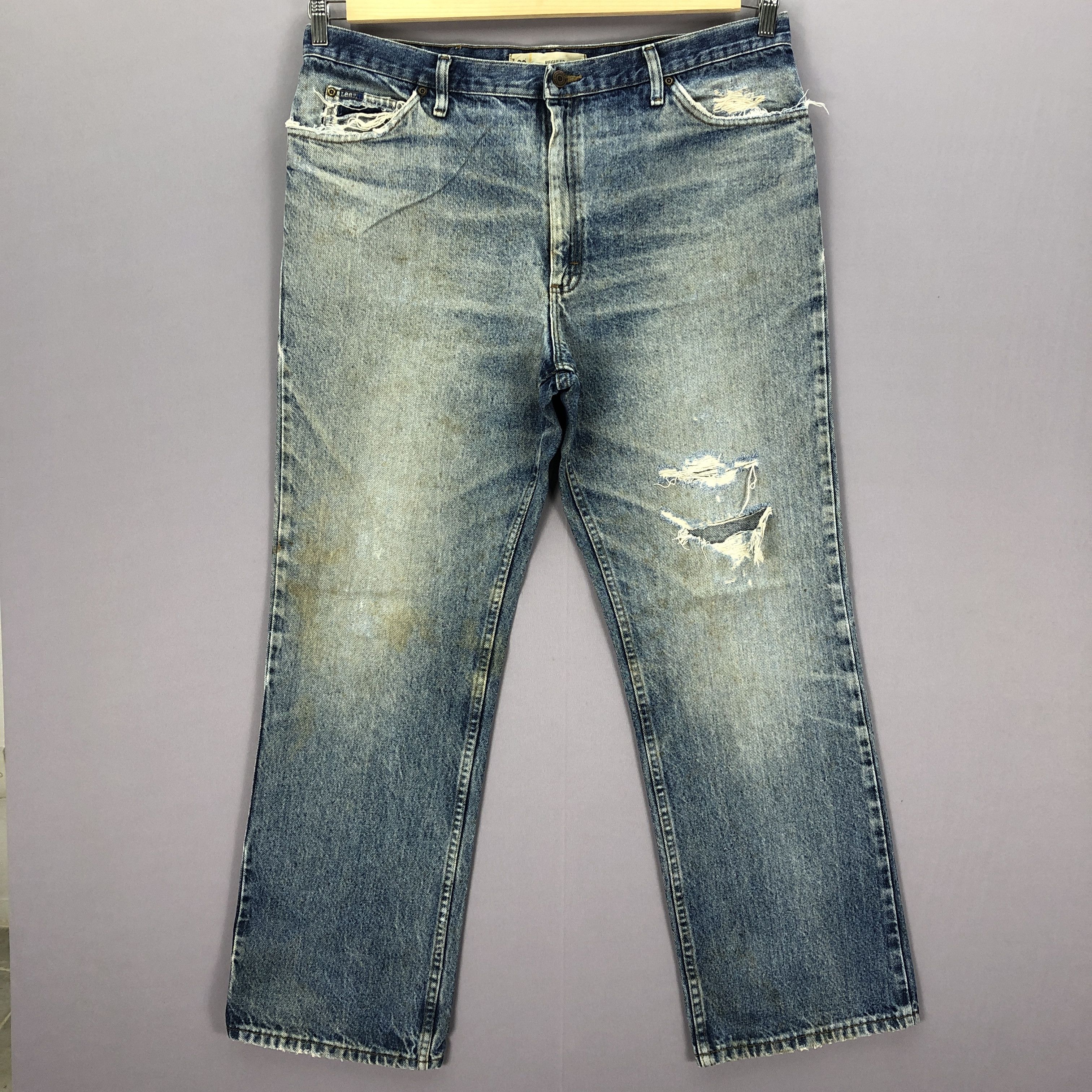 Lee Vintage Y2K Lee Stonewash Jeans Lee Cowboys Faded Denim Size US 38 / EU 54 - 1 Thumbnail