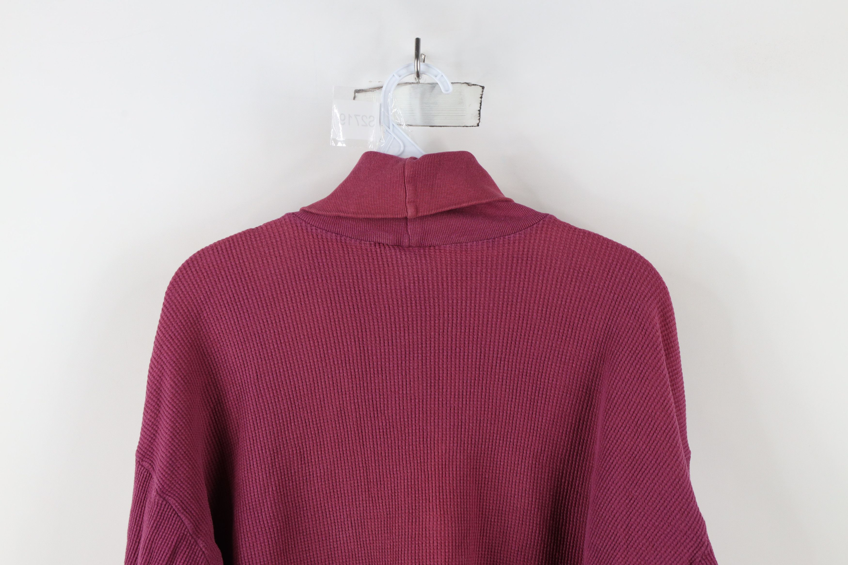 Vintage Vintage 90s Streetwear Waffle Knit Turtleneck T-Shirt USA Size ONE SIZE - 9 Thumbnail
