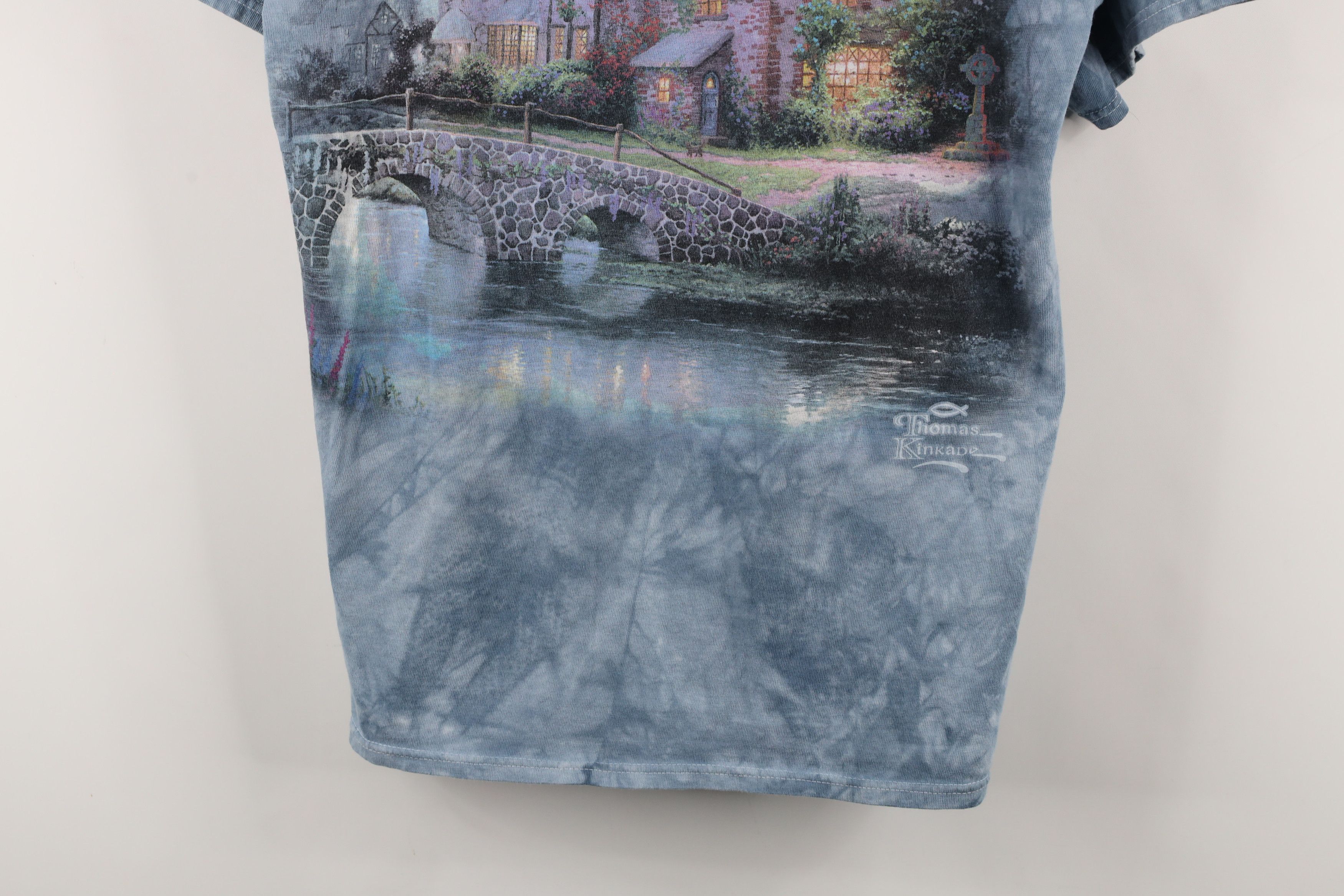 Vintage Vintage 90s Y2K Streetwear Country Acid Wash T-Shirt Blue Size US XL / EU 56 / 4 - 3 Thumbnail