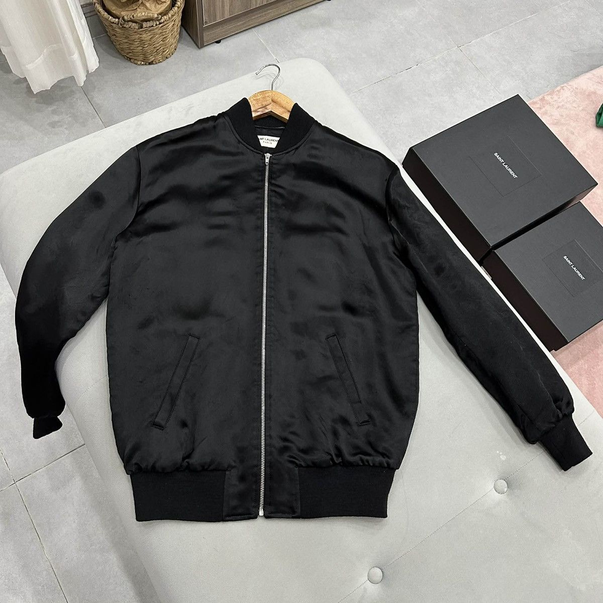 Hedi Slimane × Saint Laurent Paris HEDI SLIMANE X SAINT LAURENT SWEET DREAMS BOMBER JACKET F34 Size XS / US 0-2 / IT 36-38 - 4 Thumbnail