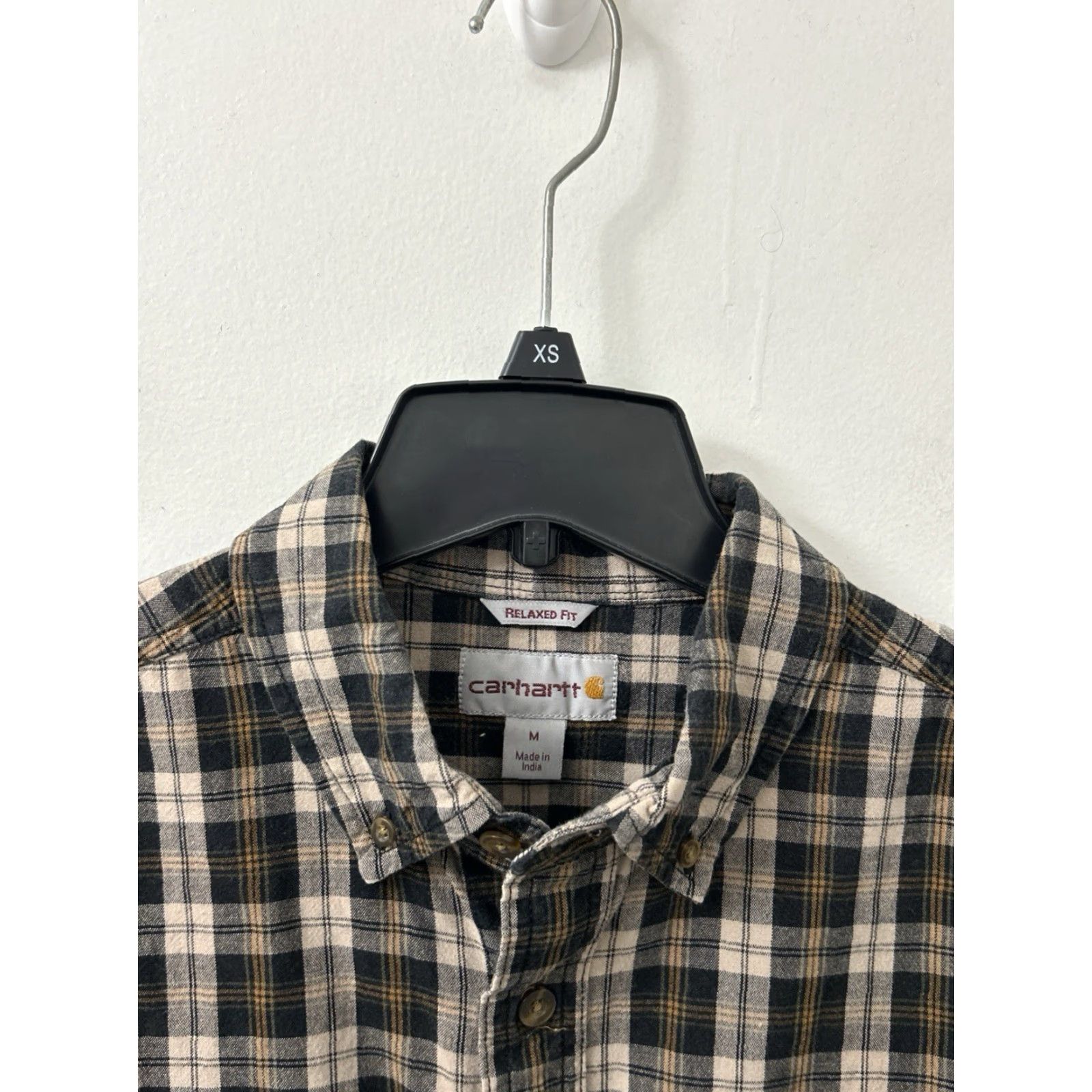 Carhartt Carhartt Shirt Mens M Brown Oxford Plaid Relaxed Button Down L/S Pockets 102214 Size US M / EU 48-50 / 2 - 6 Thumbnail