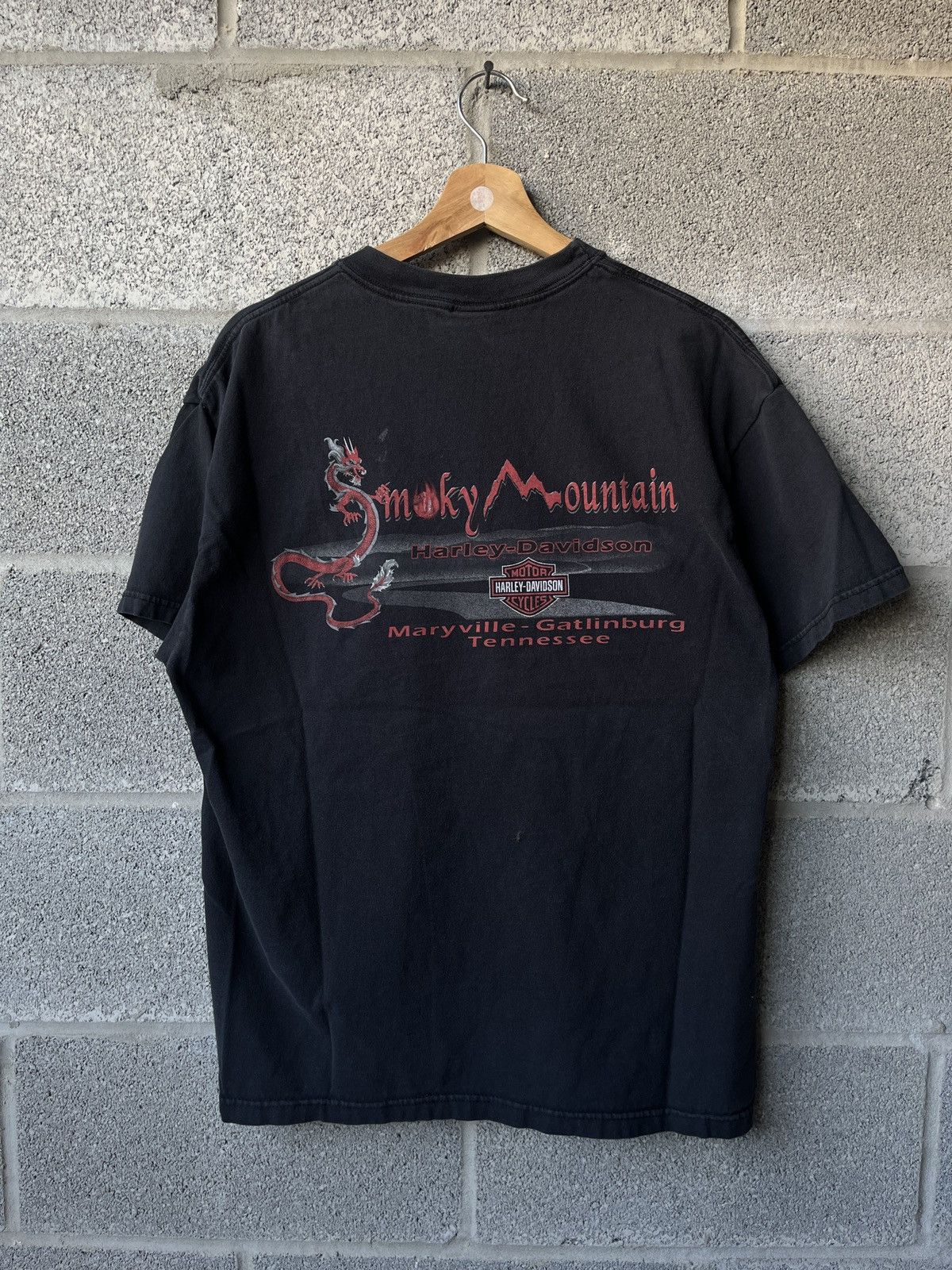 Harley Davidson × Vintage Vintage Harley Davidson Motorcycles Flames T Shirt Size US L / EU 52-54 / 3 - 2 Thumbnail