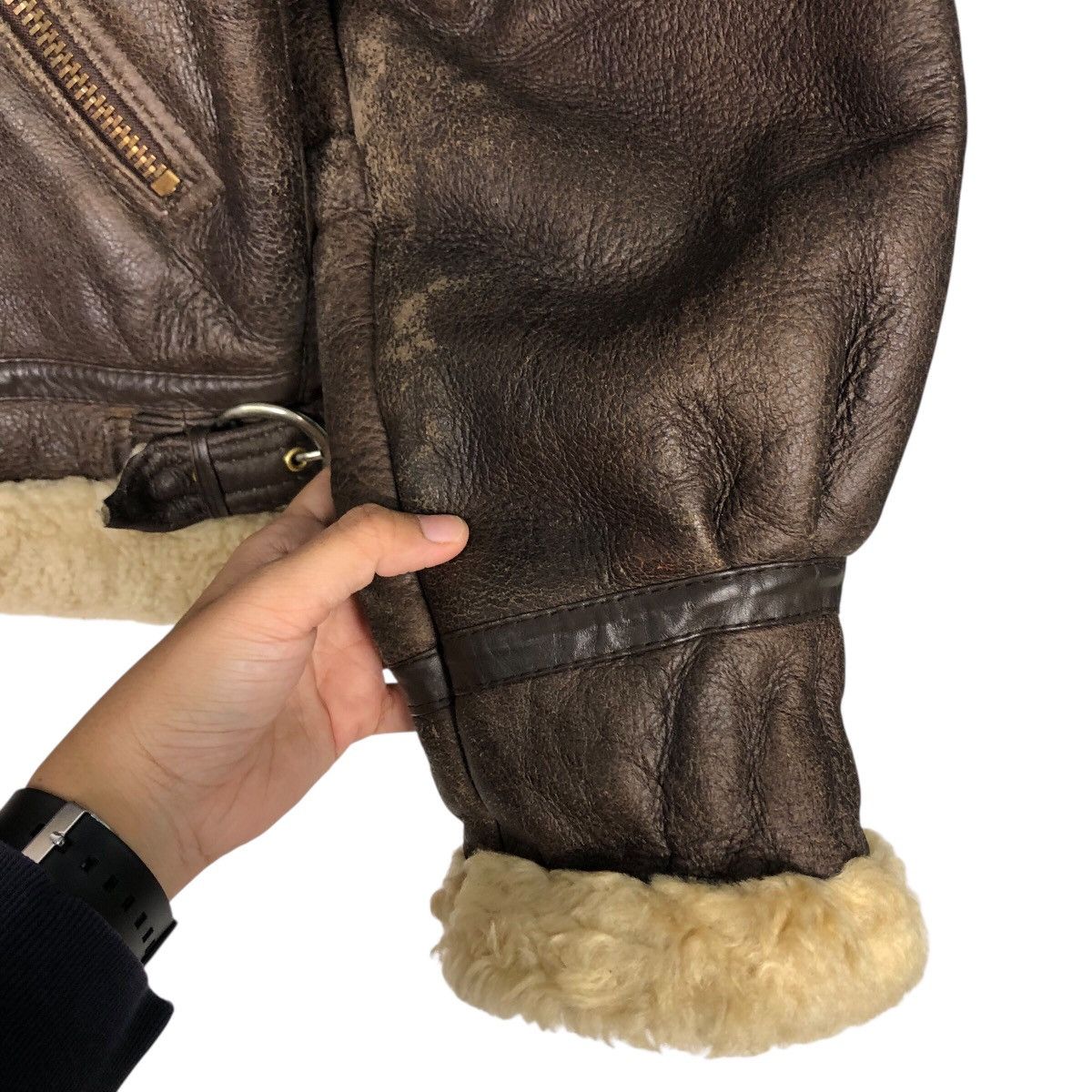 Vintage Vintage Genuine Leather Jacket Shearling Zufolo Issey Miyake Size US L / EU 52-54 / 3 - 16 Thumbnail