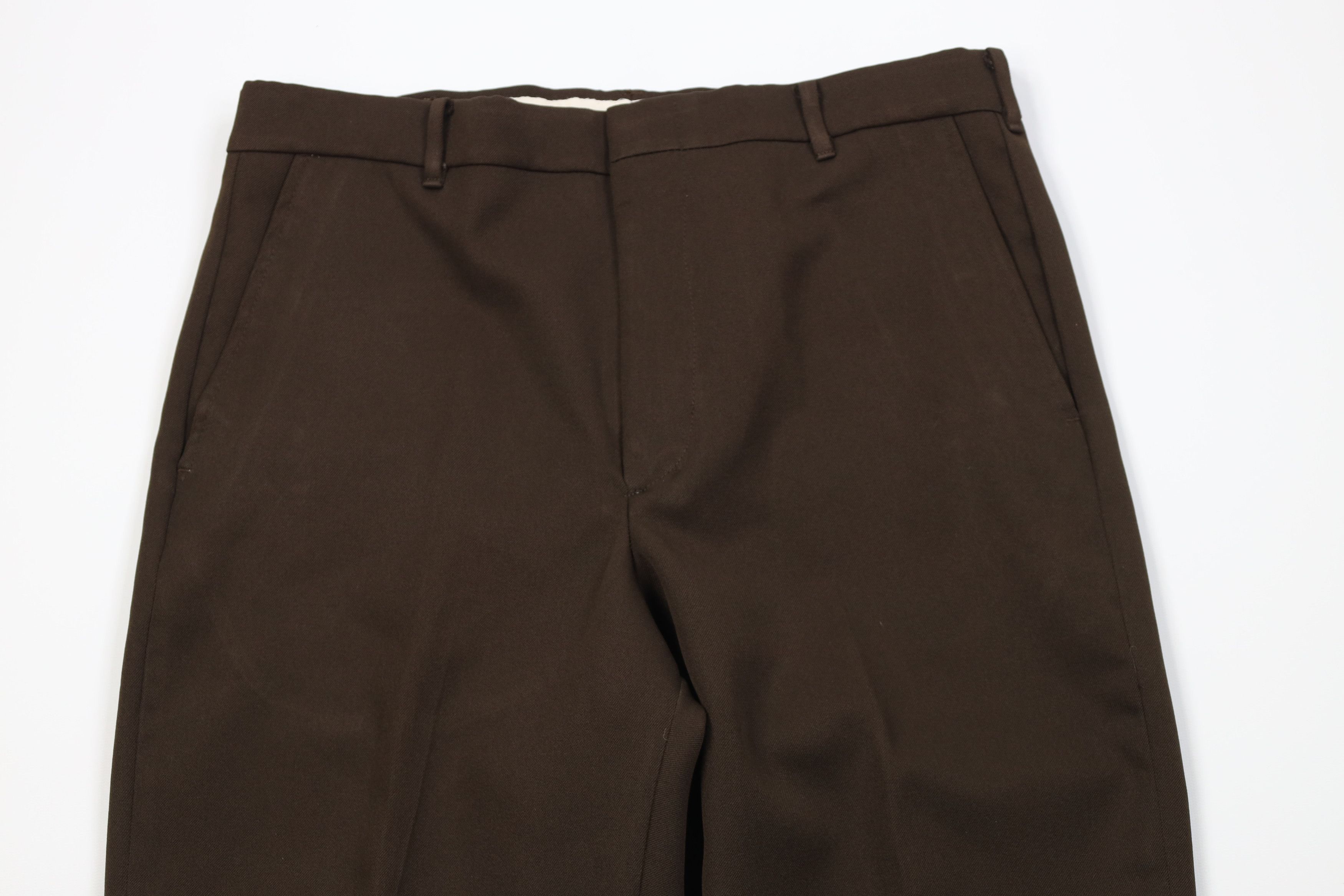 Vintage Vintage 70s Streetwear Knit Flared Chino Pants Brown USA Size US 32 / EU 48 - 2 Thumbnail