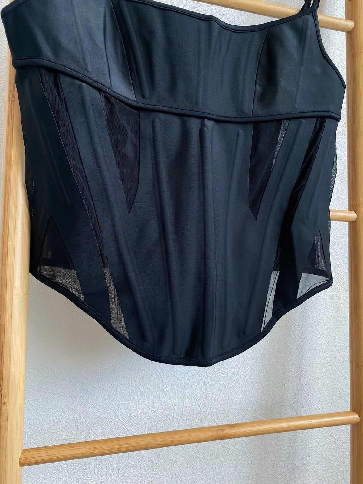 Mugler Mugler x H&M Mesh-Paneled Corset Top Black Size M Size M / US 6-8 / IT 42-44 - 12 Thumbnail