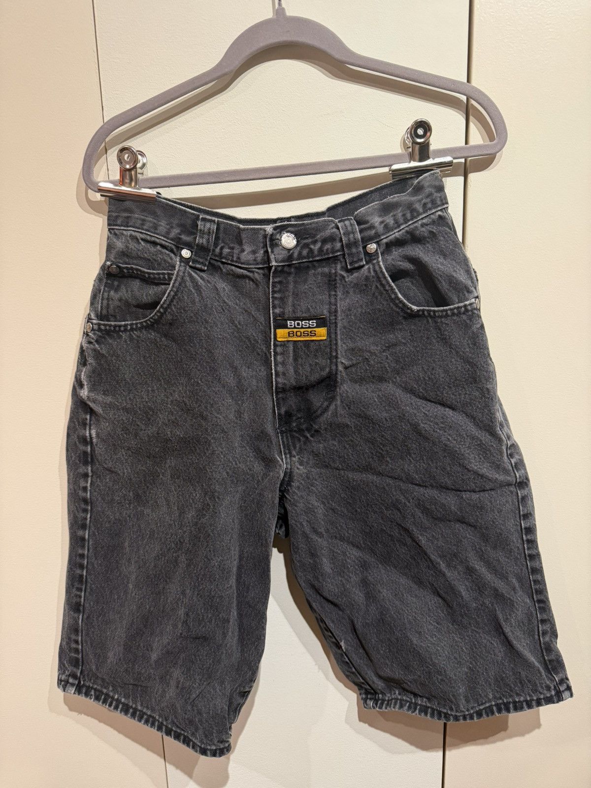 Hugo Boss Vintage Boss Shorts Mens 30 Black Denim Size US 30 / EU 46 - 1 Thumbnail