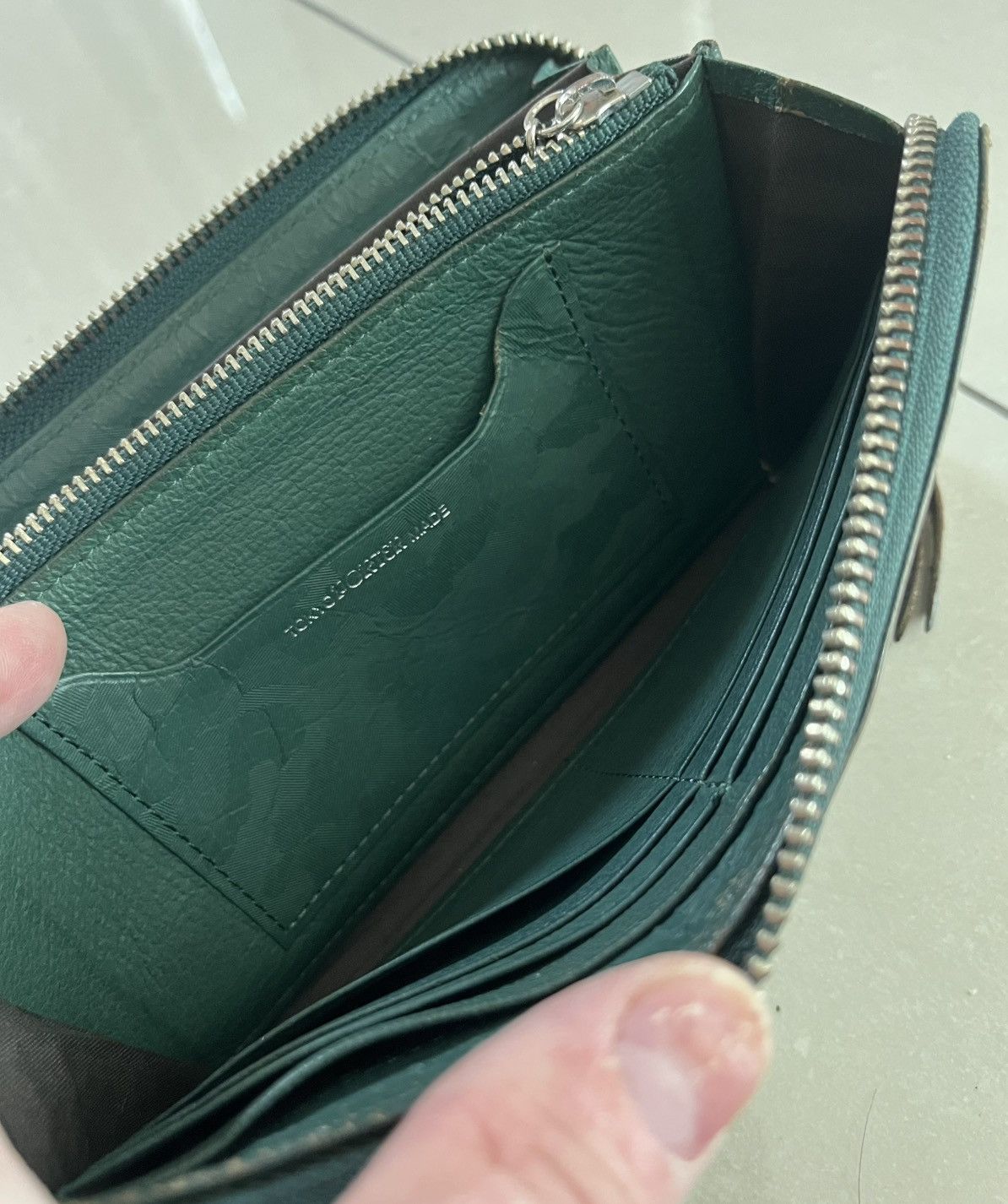 Porter Porter L Shaped Zipper Green Camouflage Pattern Long Wallet Size ONE SIZE - 9 Thumbnail