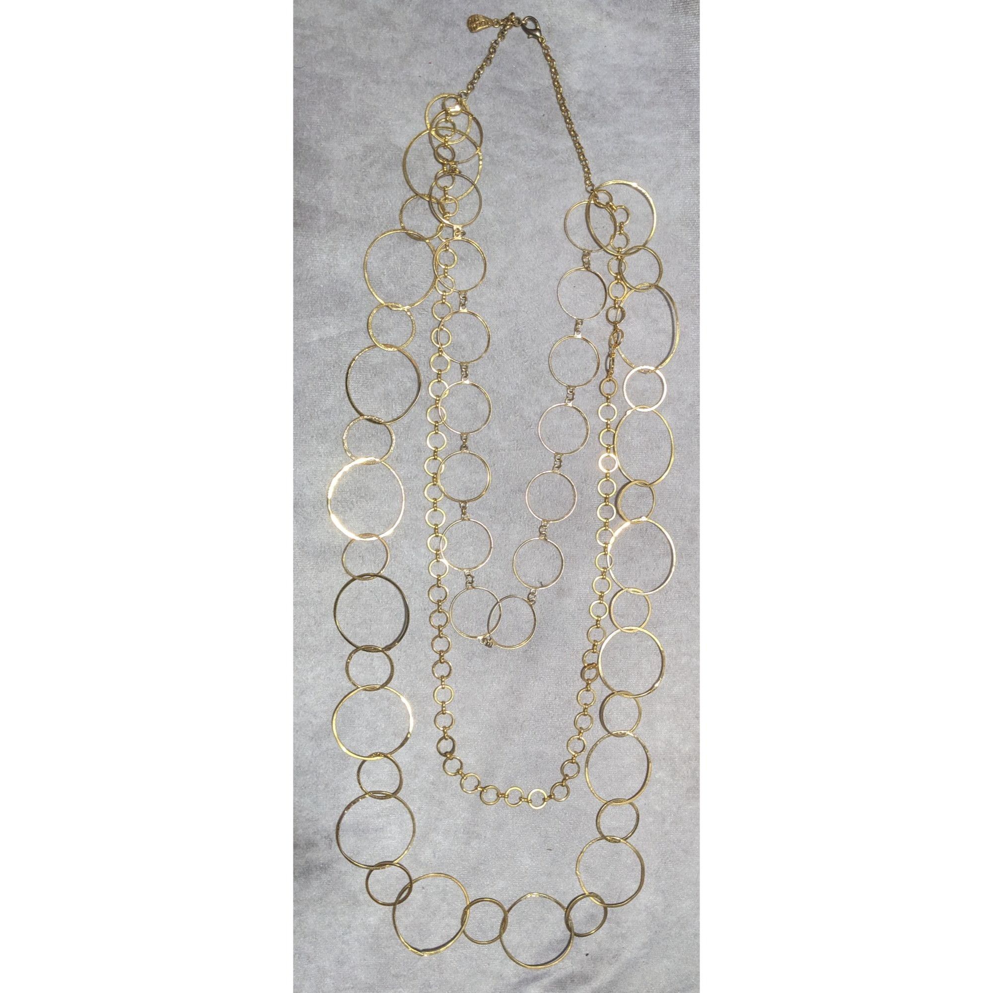 Other Yochi NY Multilayer Gold Ring Statement Necklace Size ONE SIZE - 8 Thumbnail