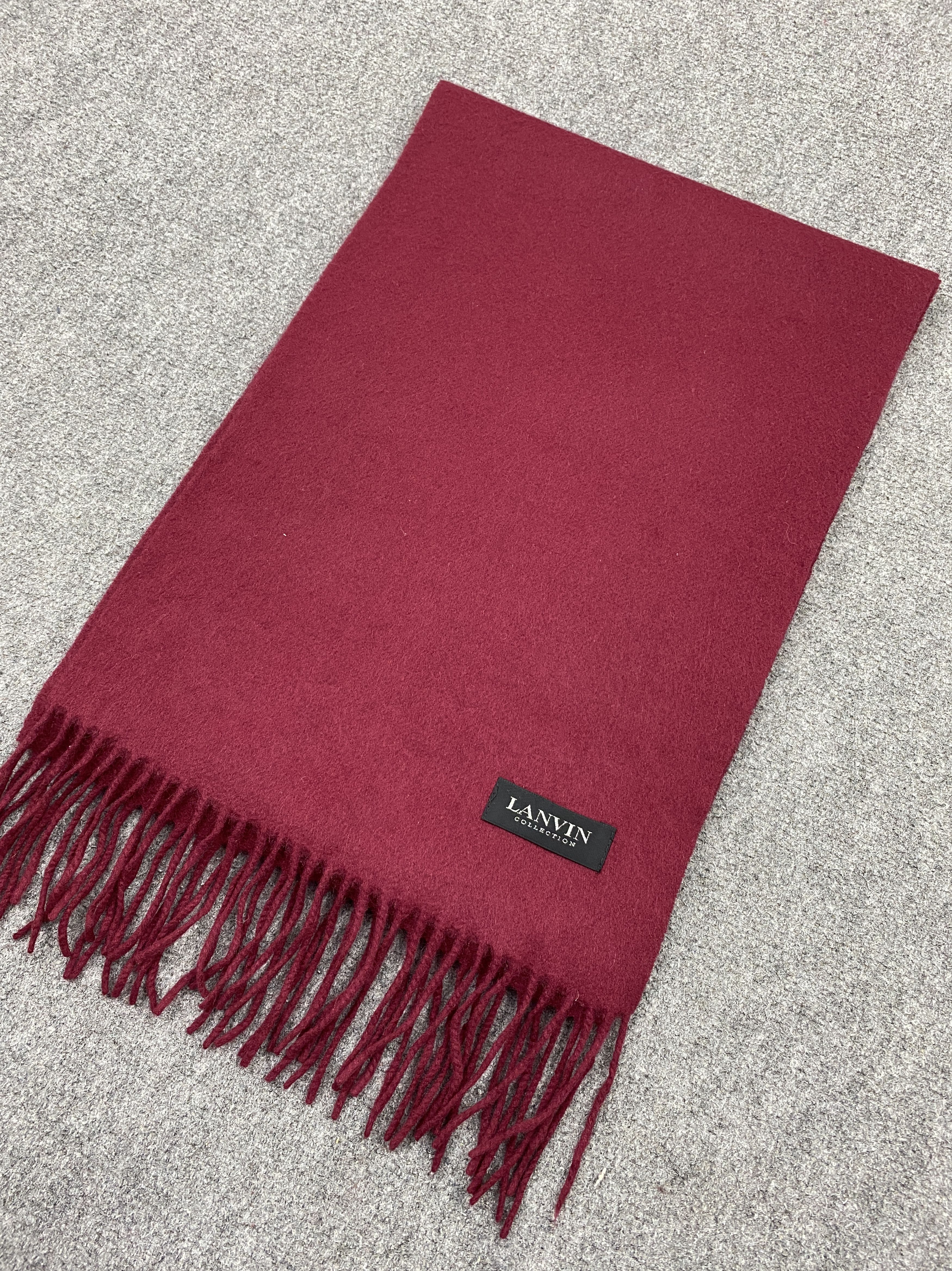 Lanvin × Vintage Lanvin Cashmere Scarf / Muffler / Neckwear -SC0118 Size ONE SIZE - 9 Thumbnail