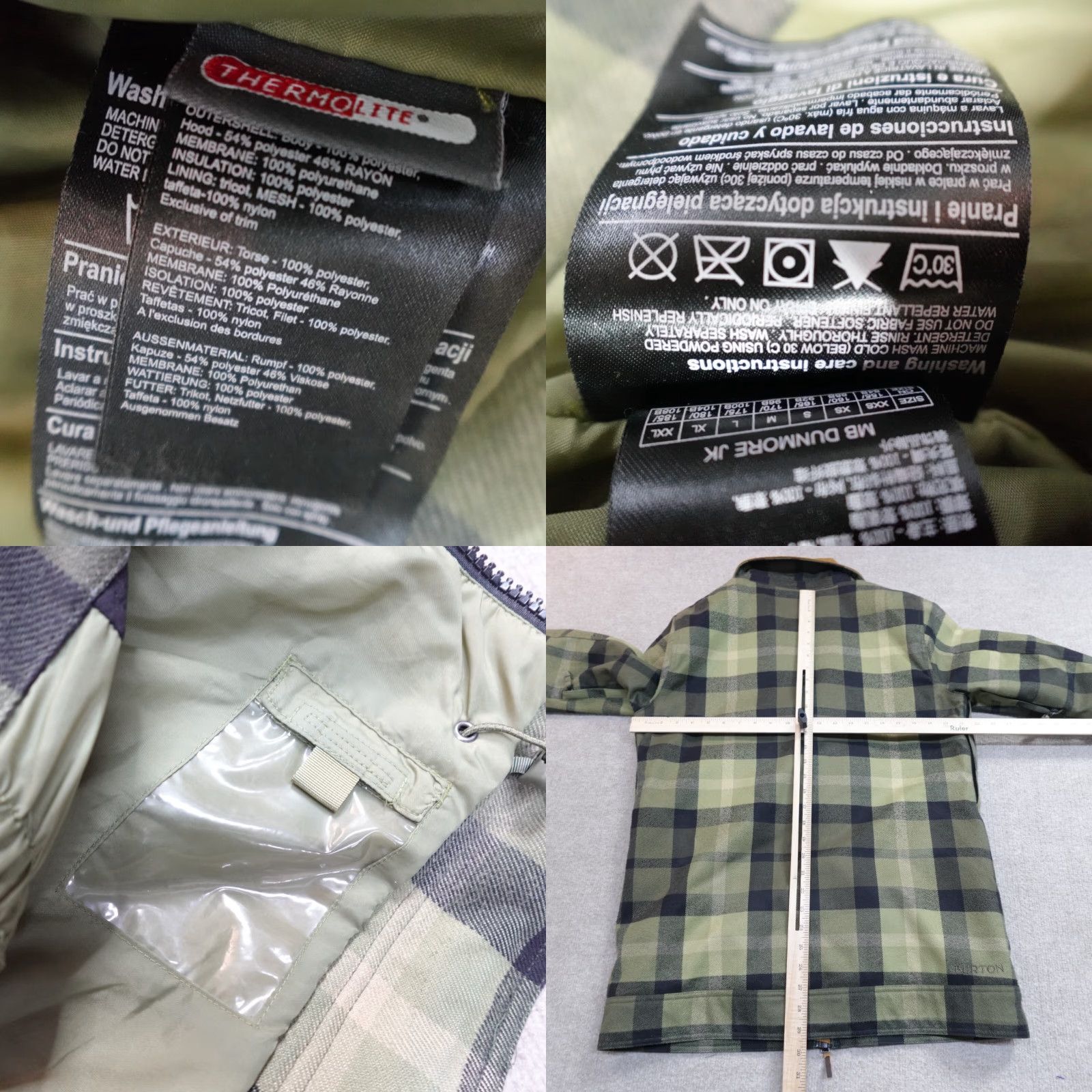 Burton Burton Jacket Small Green Plaid Dunmore Barn Chore Mens Size US S / EU 44-46 / 1 - 8 Thumbnail