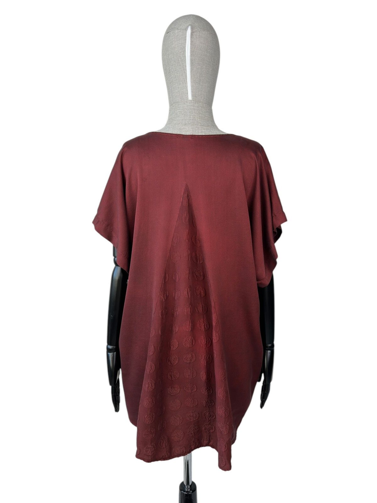 Japanese Brand GRIZAS Silk Lagenlook Short Sleeve Mini Dress Oversized Size L / US 10 / IT 46 - 3 Thumbnail