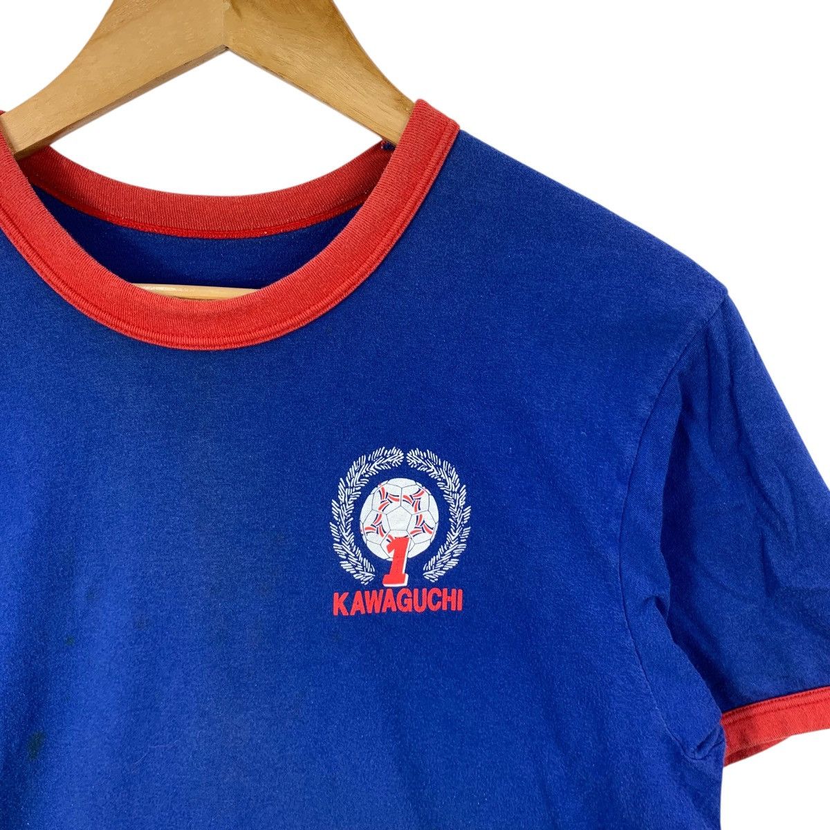 Vintage Vintage YOSHIKATSU KAWAGUCHI Japan Football Tee Shirt Top Size US S / EU 44-46 / 1 - 6 Thumbnail