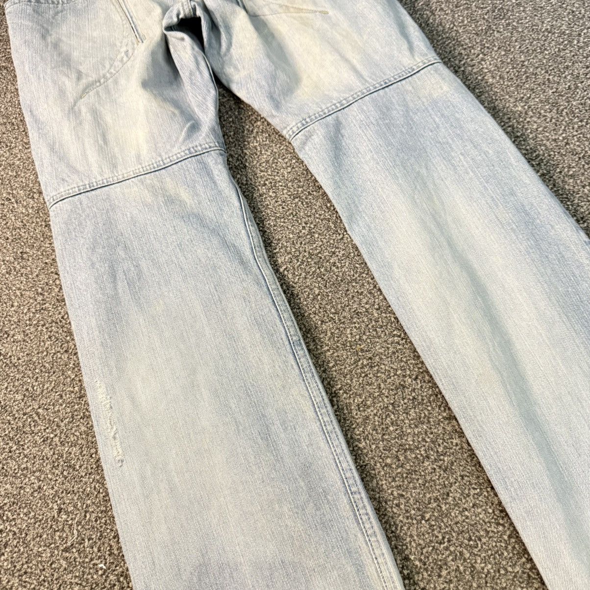 Marithe + Francois Girbaud 2000 y2k MFG Fashionista Light Wash Blue Distressed Denim Size US 31 - 10 Thumbnail