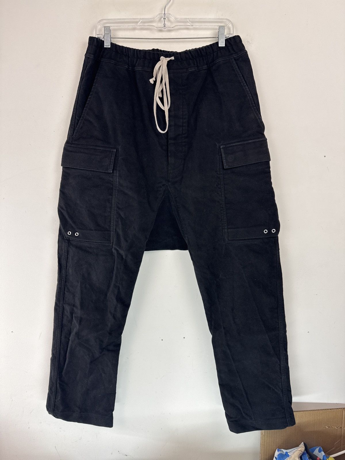 Rick Owens Drkshdw Rick Owens DRKSHDW twill creatch cargo pants FW23 LUXOR Size US 40 / EU 56 - 1 Thumbnail