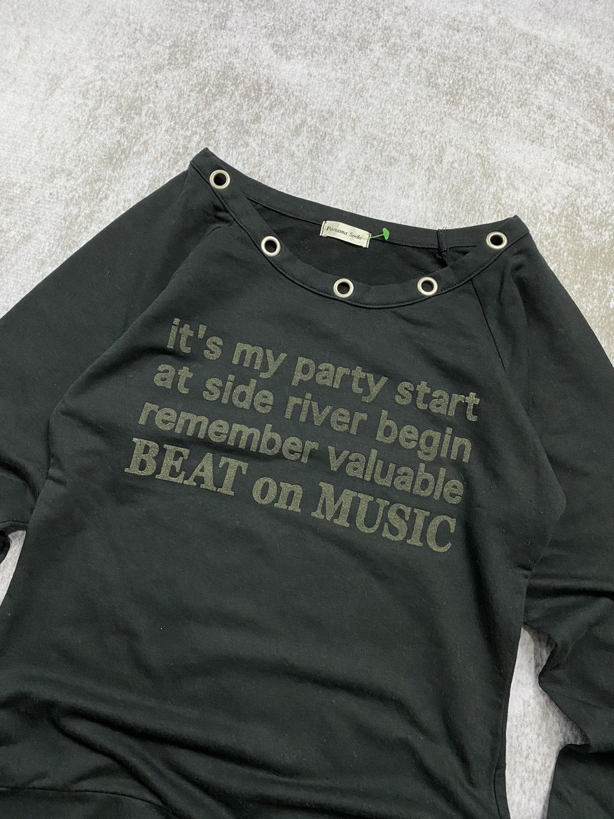 If Six Was Nine × Japanese Brand × KMRii 2000s Studed croped japanese poem sweatershirt Size M / US 6-8 / IT 42-44 - 2 Thumbnail