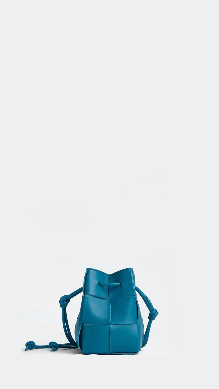 Bottega Veneta o1n1vont0325 Size: OS / Mini Cassette Bucket Bag in Blue Size ONE SIZE - 1 Thumbnail