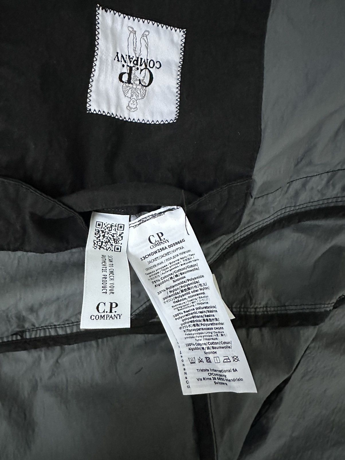 C.P. Company C.P. COMPANY 50 Fili Rubber Hooded Black Jacket Size US M / EU 48-50 / 2 - 8 Thumbnail