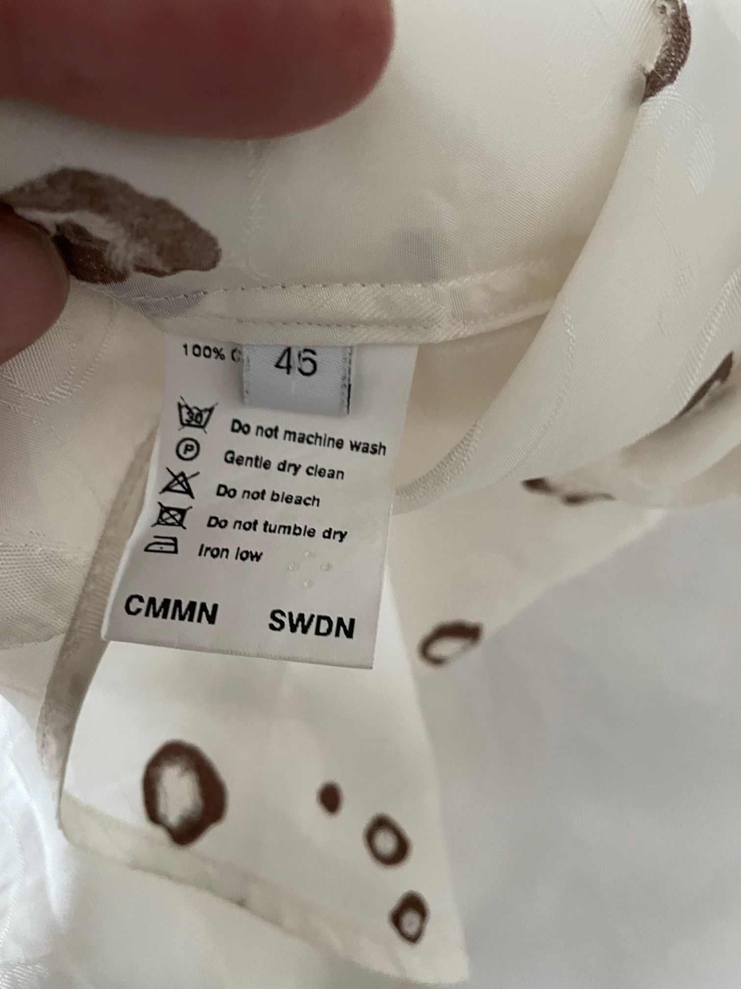 CMMN SWDN CMMN SWDN Bas burnout shirt white.brown size 46 S Size US S / EU 44-46 / 1 - 2 Thumbnail