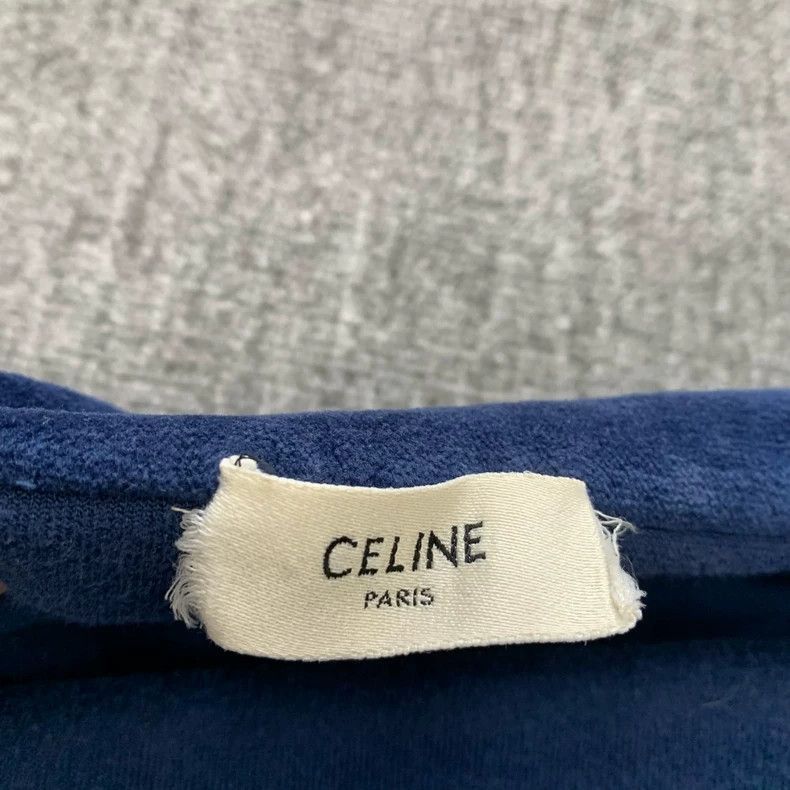 Celine Celine Blue Velvet Jacket Size XL Size US XL / EU 56 / 4 - 6 Thumbnail