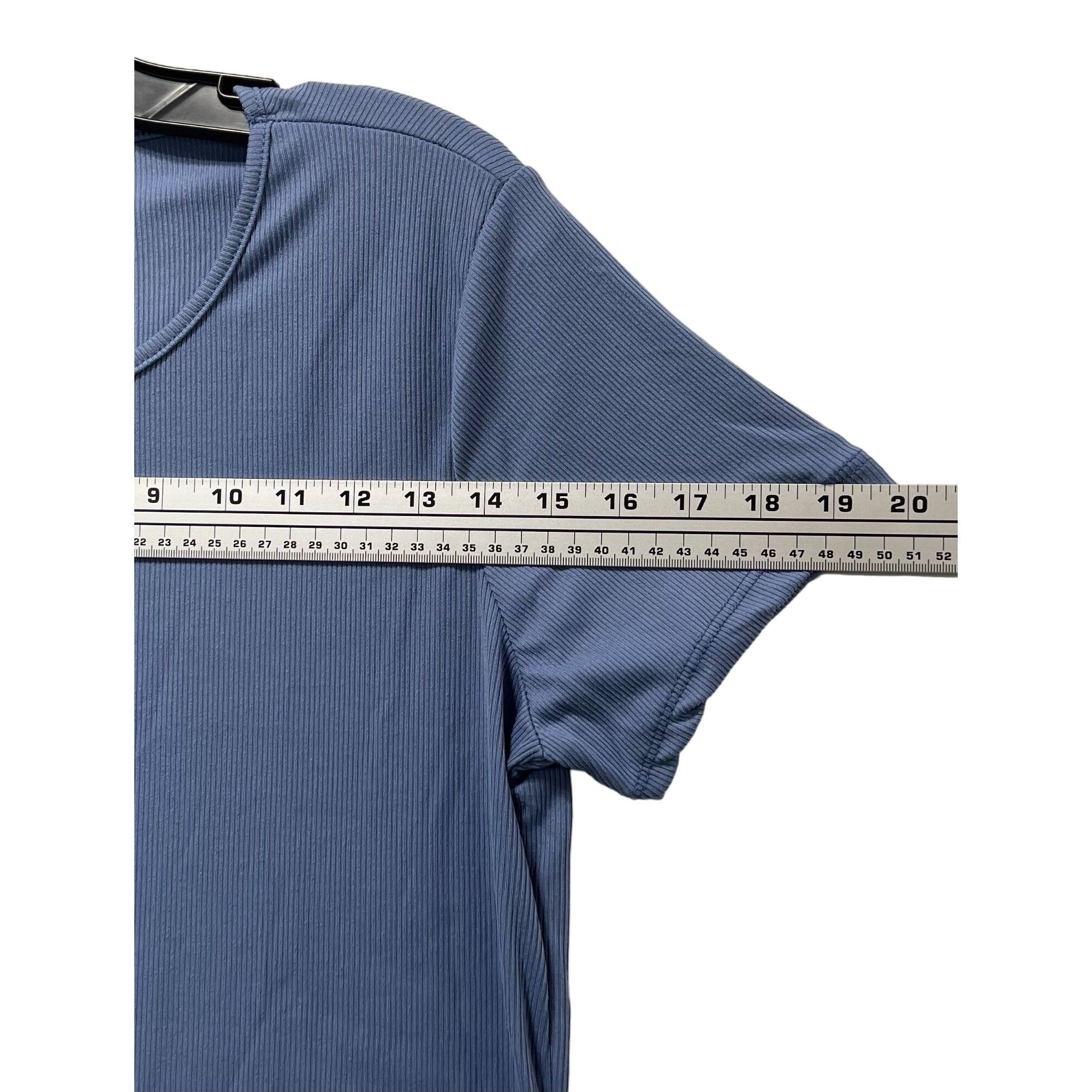 Other Rue + - Women's Short Sleeve T-Shirt - Light Blue - 1X Size XL / US 12-14 / IT 48-50 - 3 Thumbnail