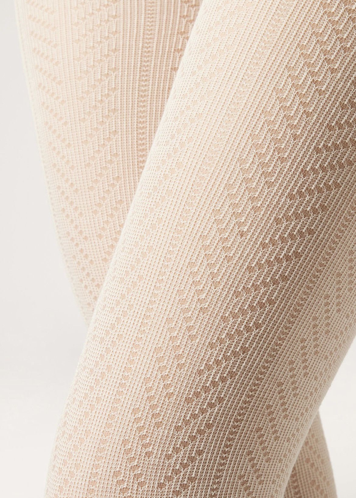 Calzedonia Calzedonia Chevron tights with cashmere size 3/4 M/L White Size ONE SIZE - 2 Thumbnail