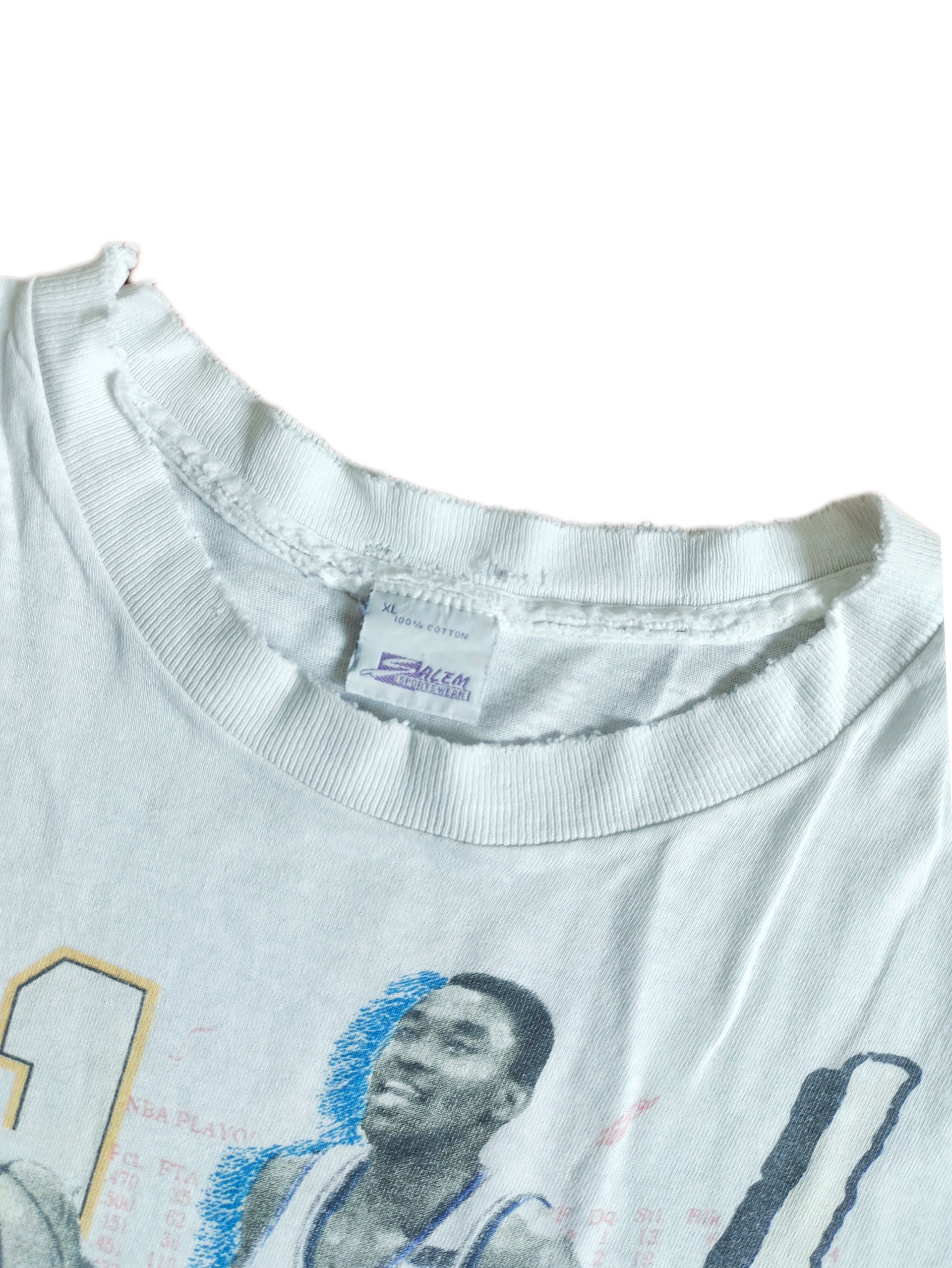 NBA × Salem Sportswear × Vintage Vintage Isiah Thomas Detroit Pistons Player 90s T-shirt Size US XL / EU 56 / 4 - 8 Thumbnail