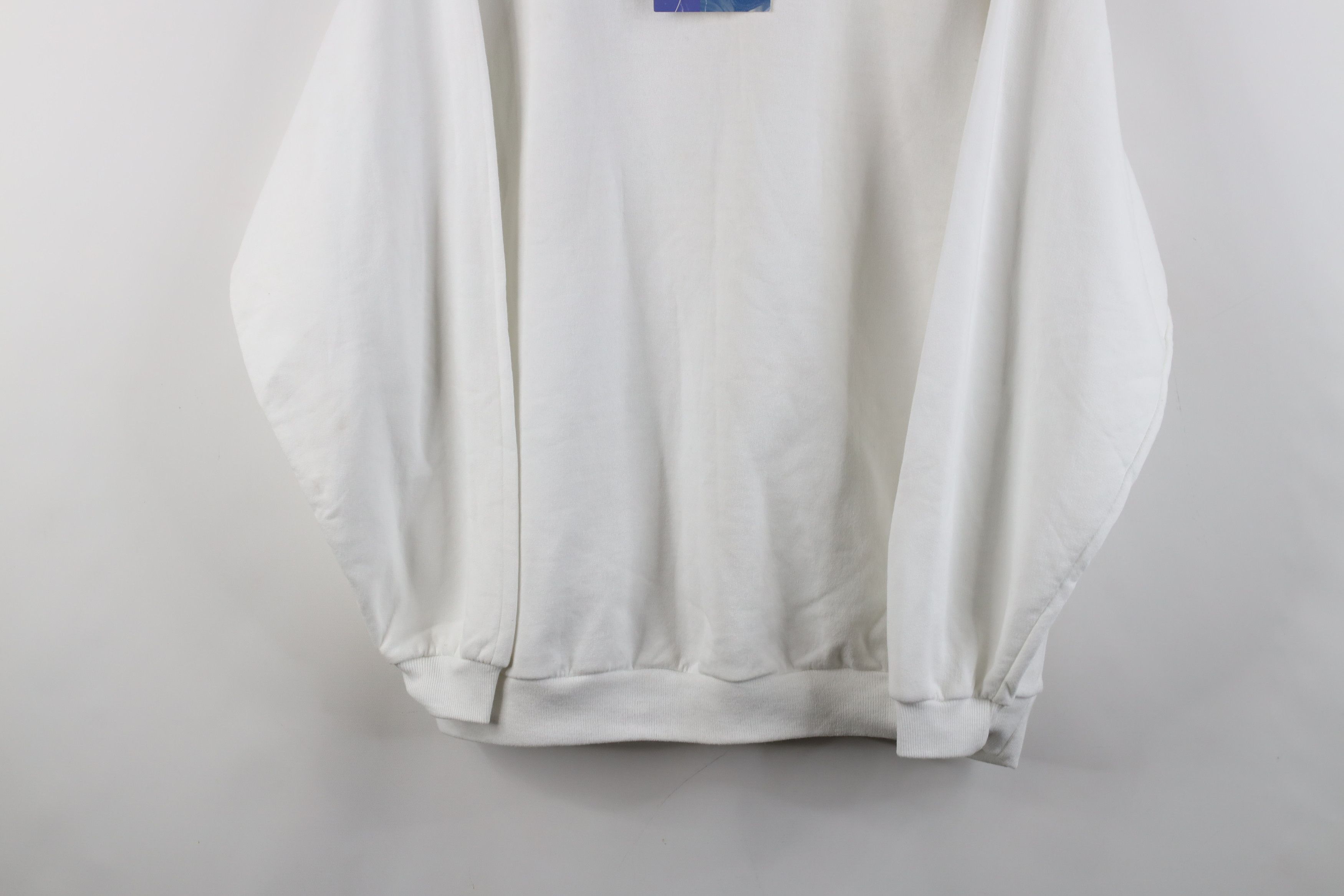 Vintage Deadstock Vintage 90s Streetwear Crewneck Sweatshirt White Size US L / EU 52-54 / 3 - 3 Thumbnail