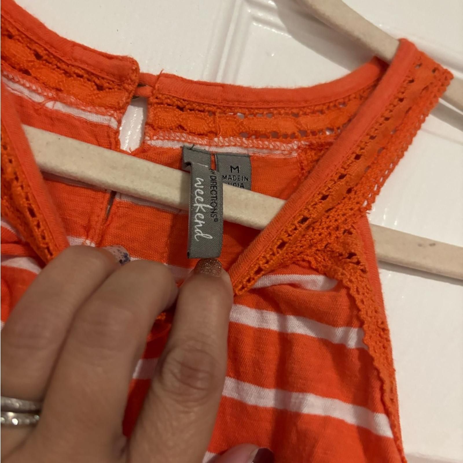 Other Orange and White Striped Halter Top Size M / US 6-8 / IT 42-44 - 2 Thumbnail