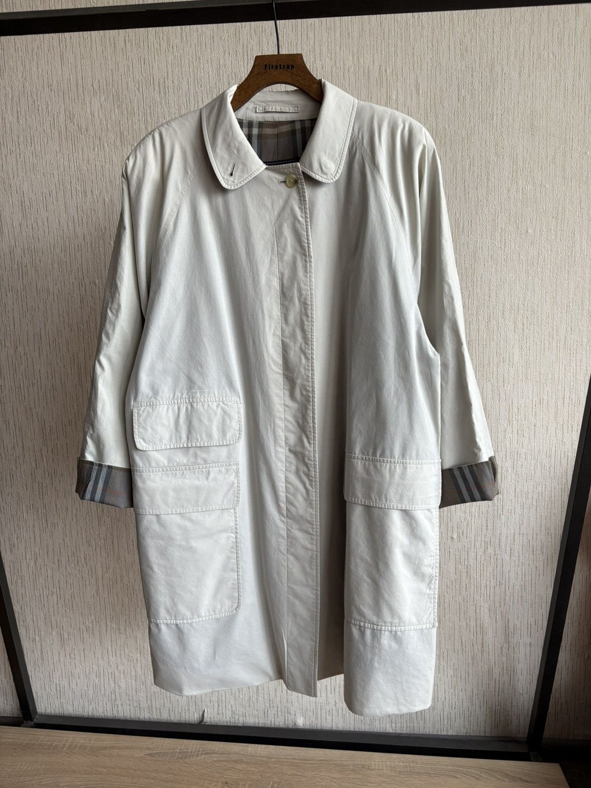 Burberry × Vintage Vintage Burberry Nova Check Trench Coat RainCoat 80s Size US L / EU 52-54 / 3 - 2 Thumbnail