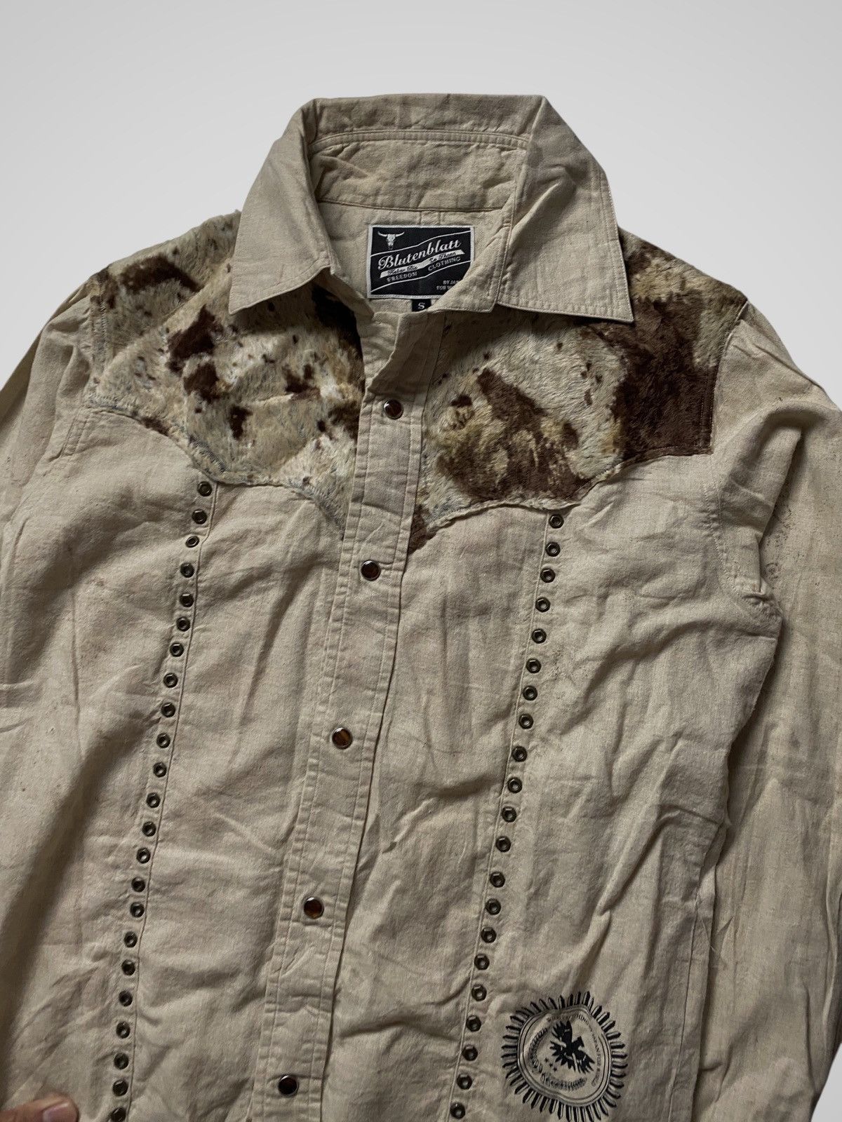 Le Grande Bleu (L.G.B.) Blutenblatt Tribe Unfinished Fur Shirts Size US M / EU 48-50 / 2 - 2 Thumbnail