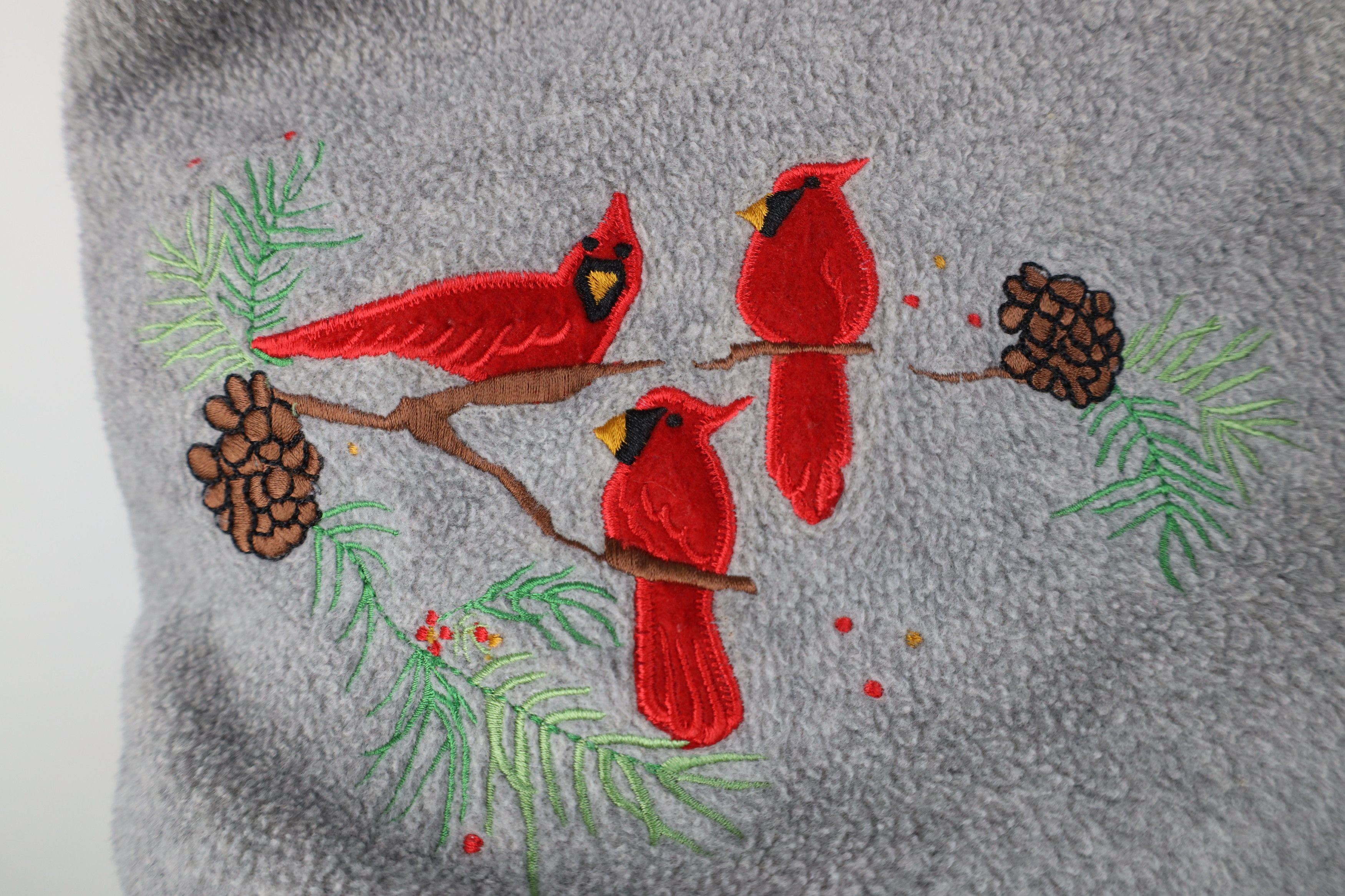 Vintage Vintage 90s Streetwear Cardinal Bird Fleece Cardigan Sweater Size XL / US 12-14 / IT 48-50 - 6 Thumbnail