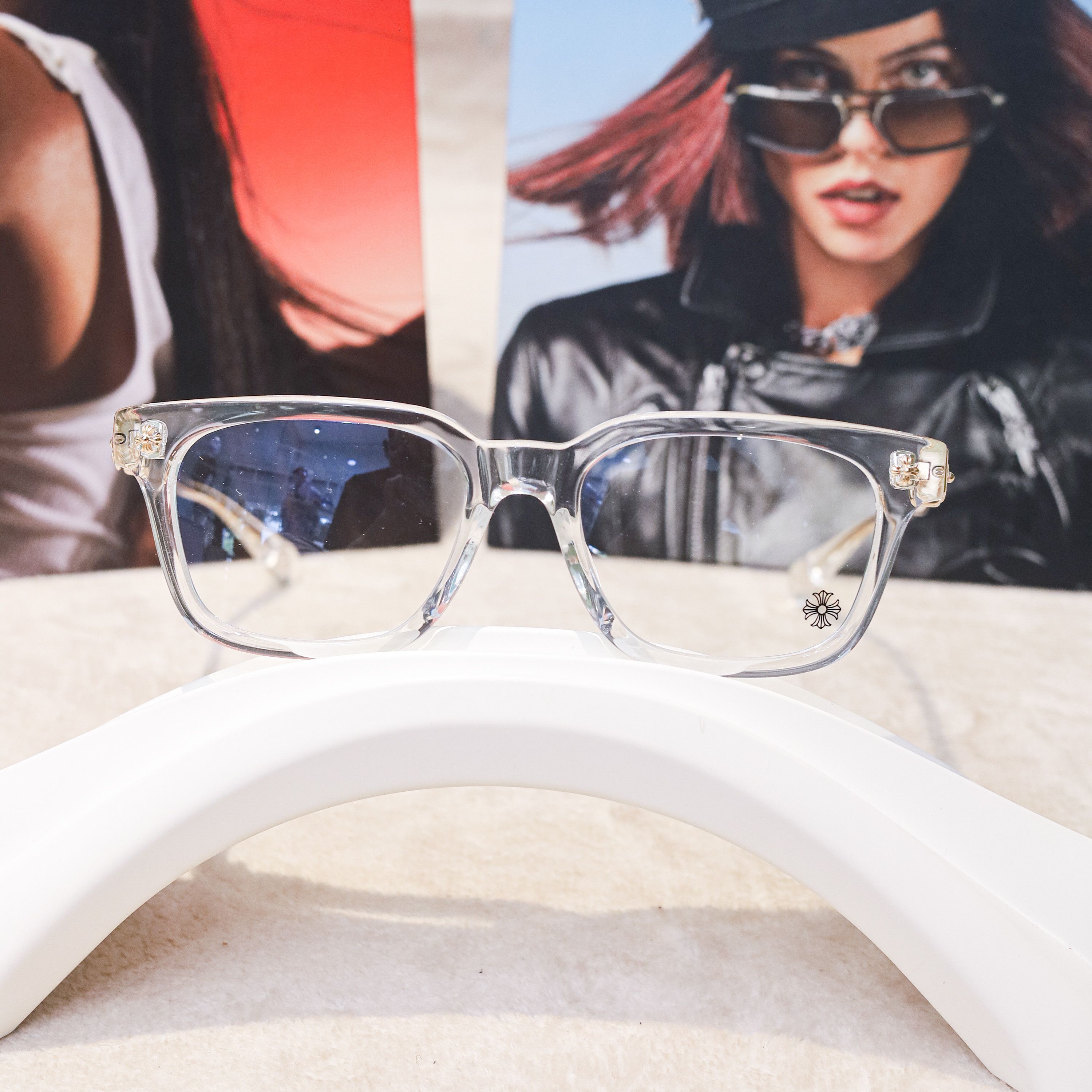 Chanel 4034 sunglasses transparent rimless crystal