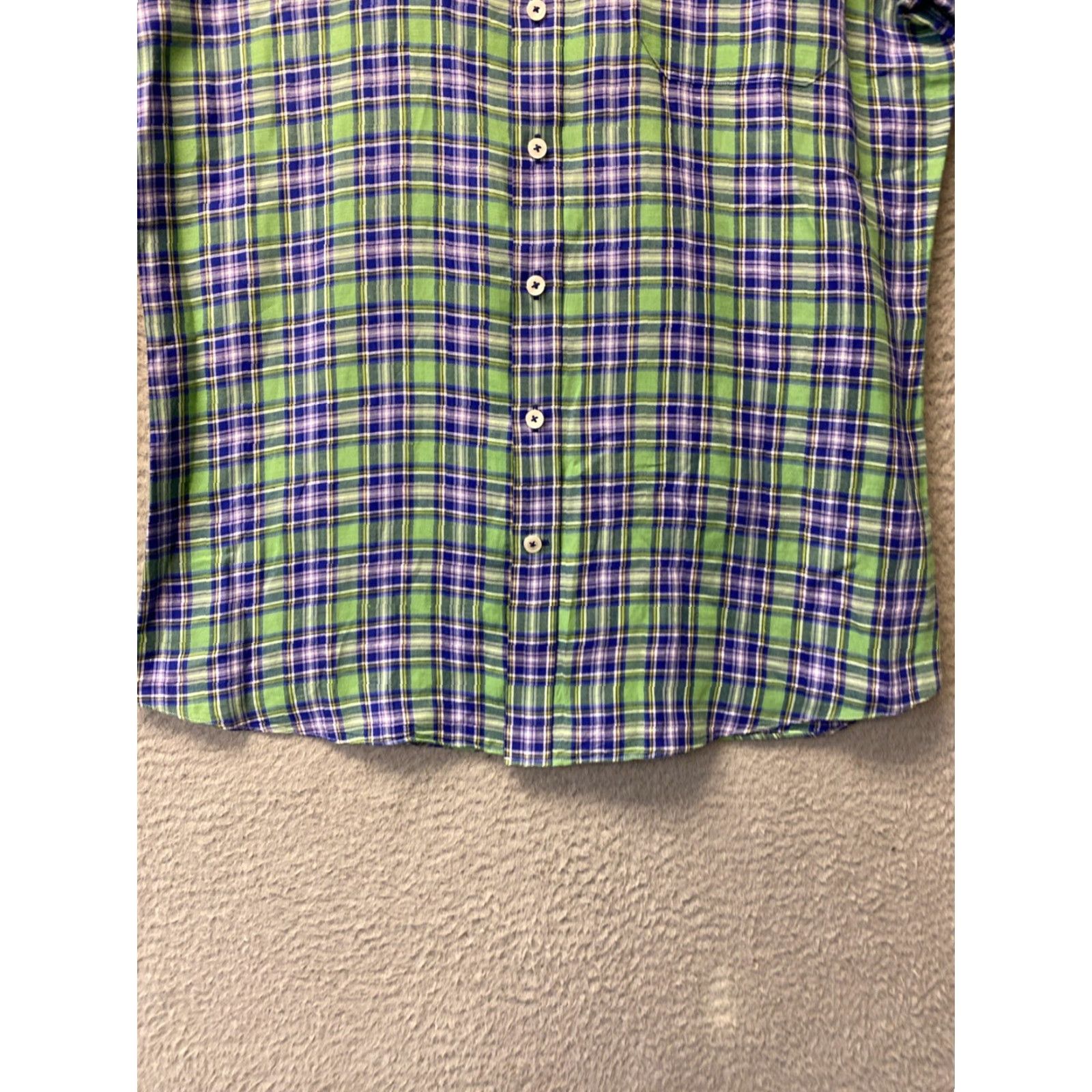 Vintage J Hilburn Long Sleeve Button Shirt Mens M Green Plaid Lightweight Slim /0481 Size US M / EU 48-50 / 2 - 2 Thumbnail