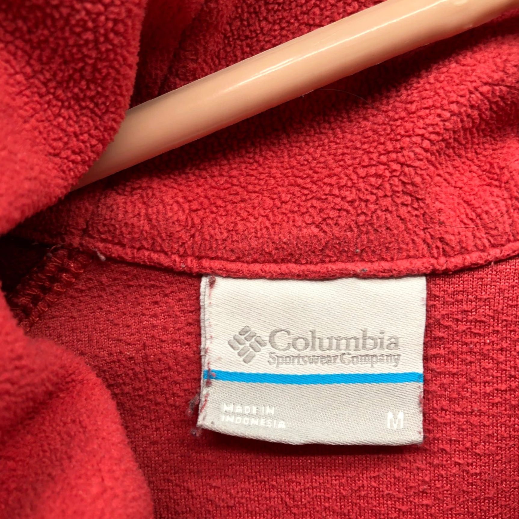 Pinko Columbia Glacial IV Quarter Zip Fleece Pullover Womens M Red Pink Lightweight Size M / US 6-8 / IT 42-44 - 3 Thumbnail