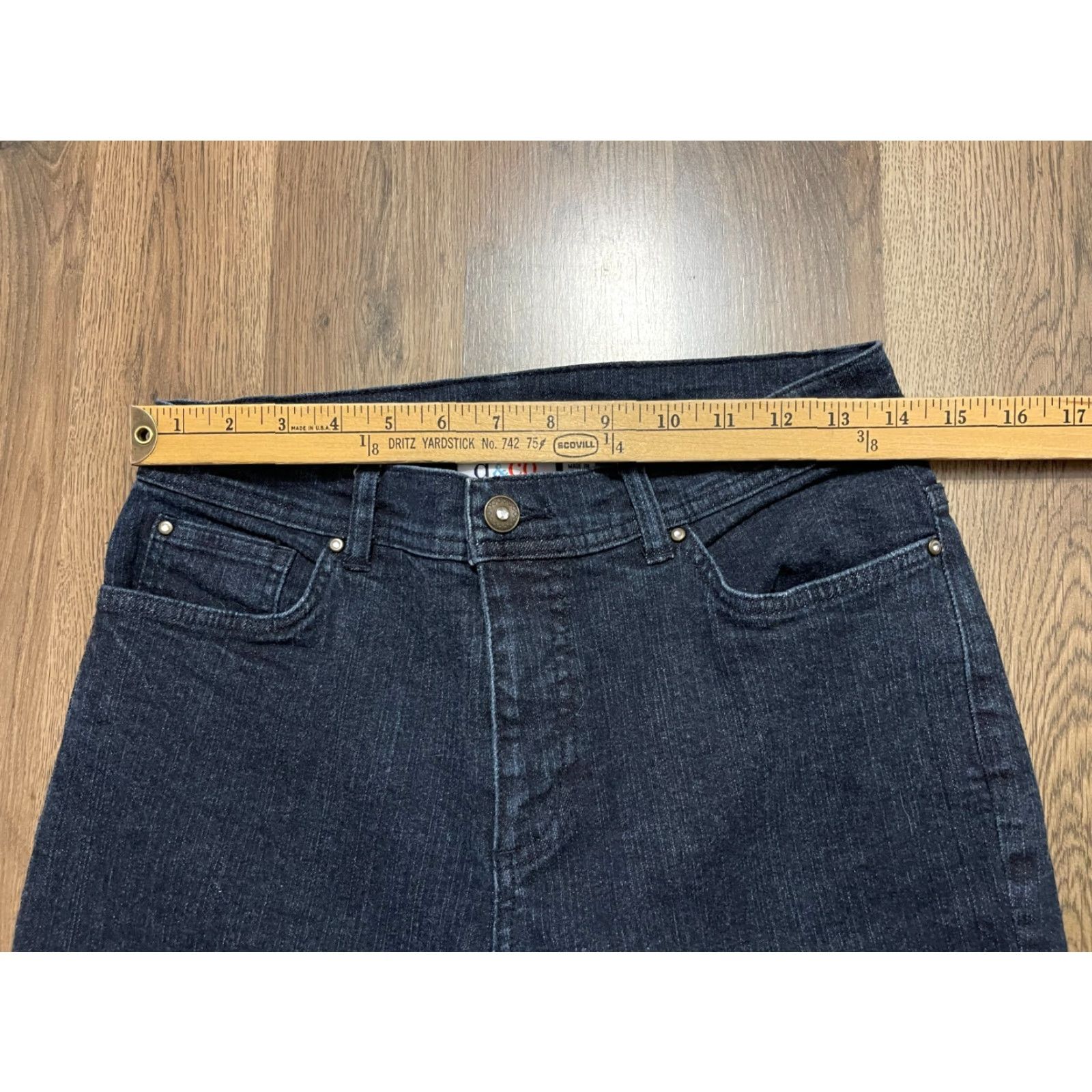 Denim & Co. Denim & Co. Jeans Women's Size 8T Denim Dark Wash Pockets Straight Leg Size 30" / US 8 / IT 44 - 5 Thumbnail
