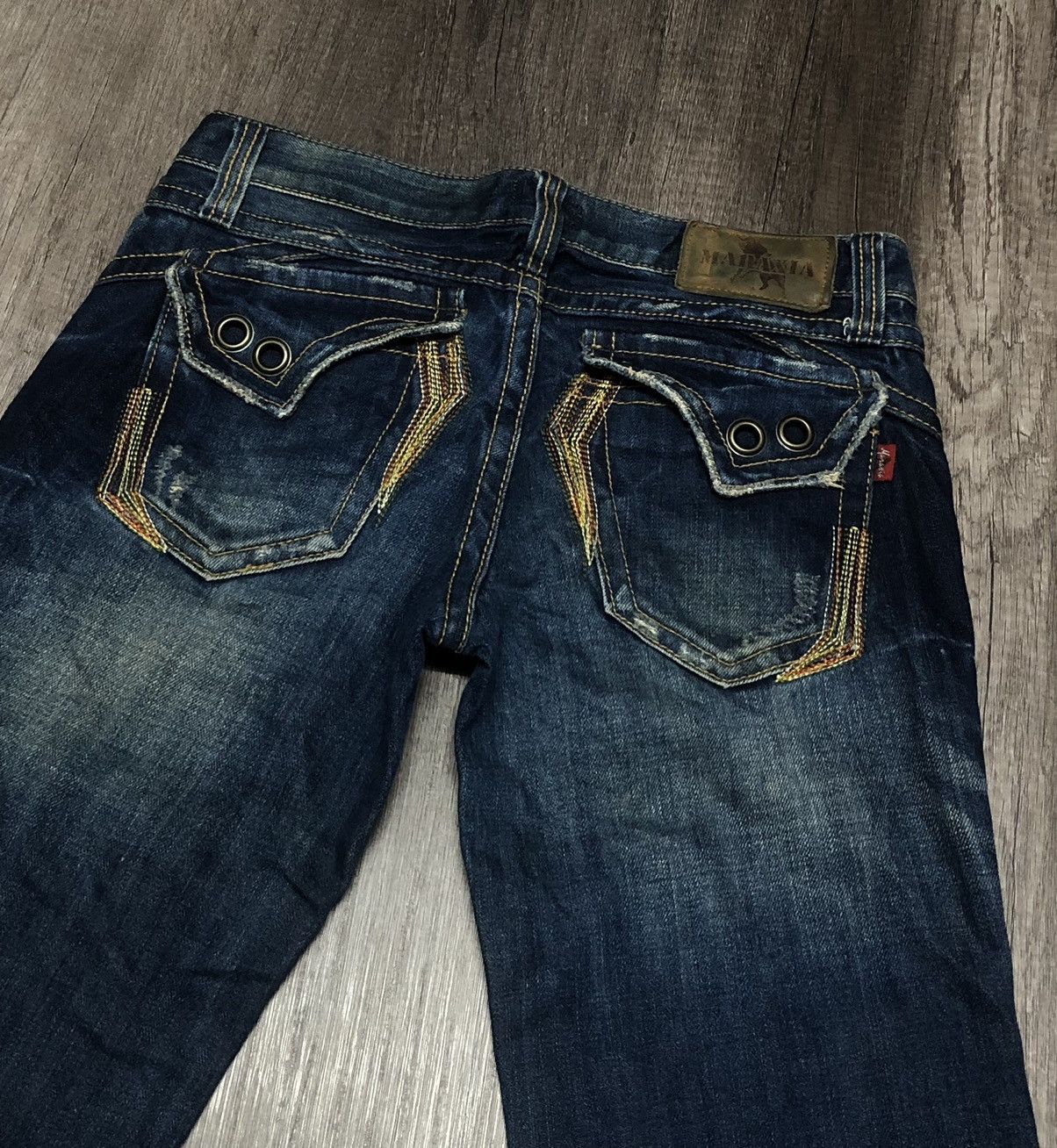 Hysteric Glamour × Japanese Brand WILD JEANS MARAXIA FLARE DISTRESSED DENIM Size 30" / US 8 / IT 44 - 6 Thumbnail