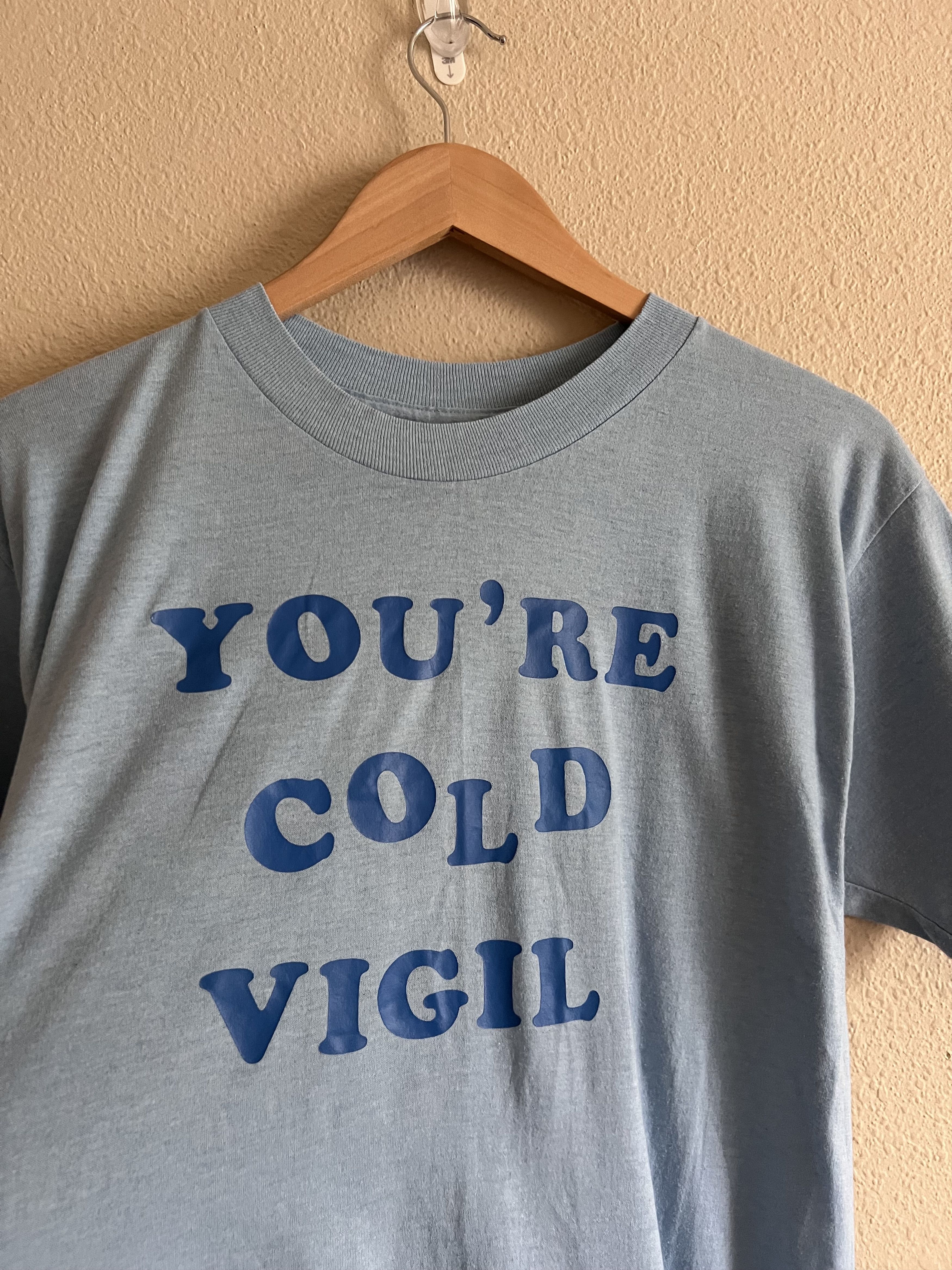 Vintage Vintage 80s You're Gold Vigil Tee in Light Blue Size US S / EU 44-46 / 1 - 1 Thumbnail
