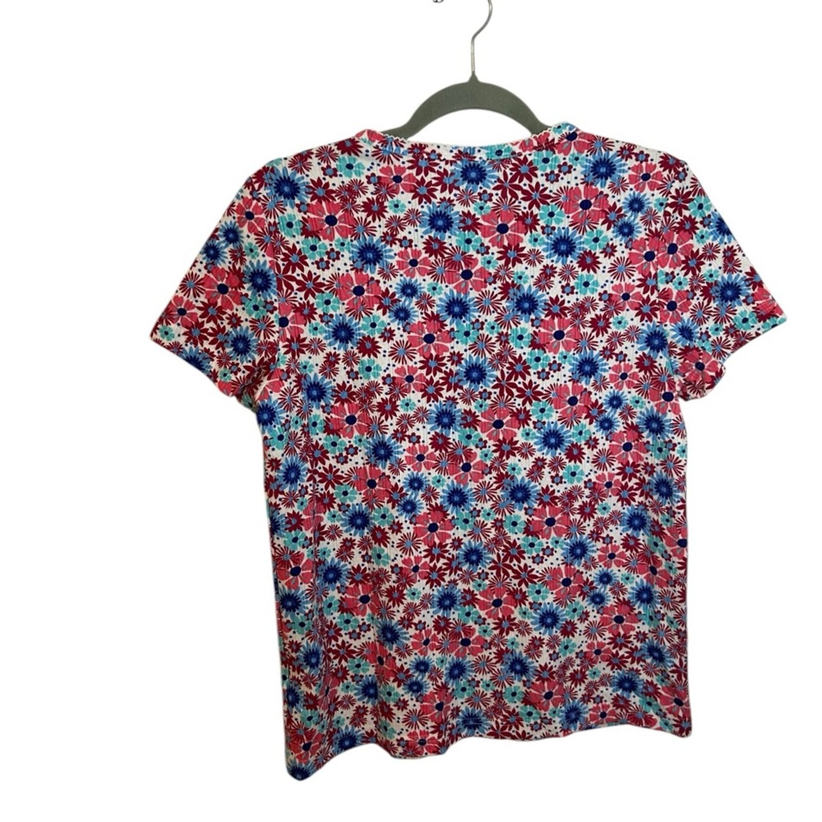 Other Blair Floral Burst Pointelle Henley Tee Size S / US 4 / IT 40 - 2 Thumbnail