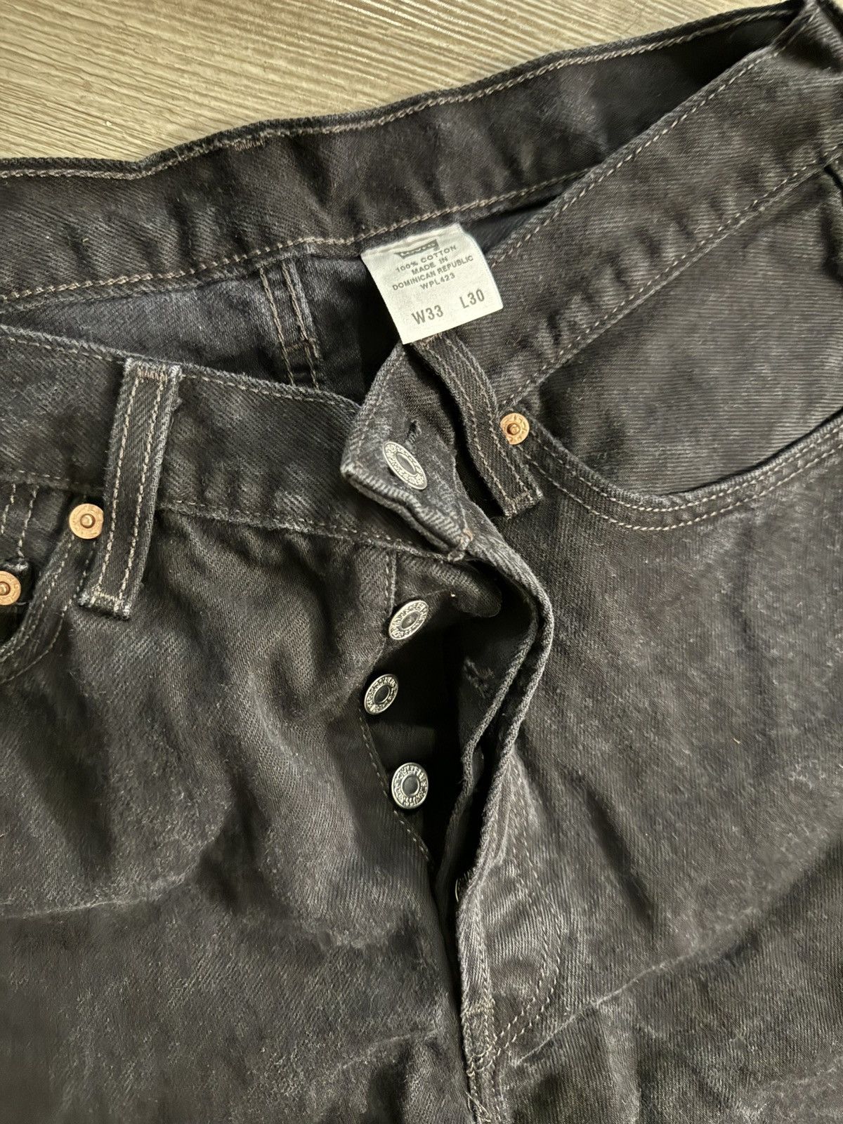 Levi's Vintage Clothing Levi’s 501 black vintage denim made in DR Size US 33 - 4 Thumbnail