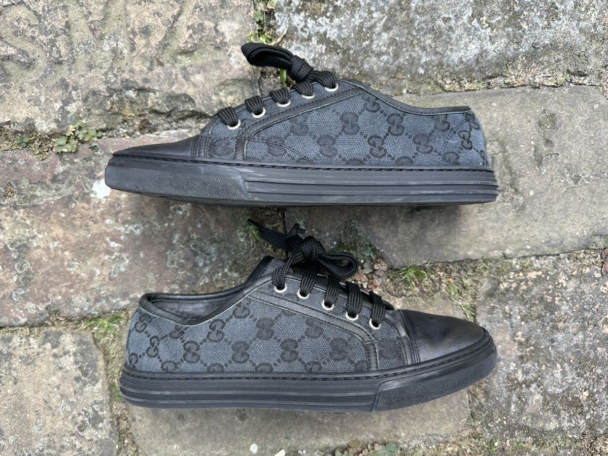Gucci ✨Gucci GG✨(426187) Women’s Black Canvas/Leather Sneakers Size US 7.5 / IT 37.5 - 5 Thumbnail
