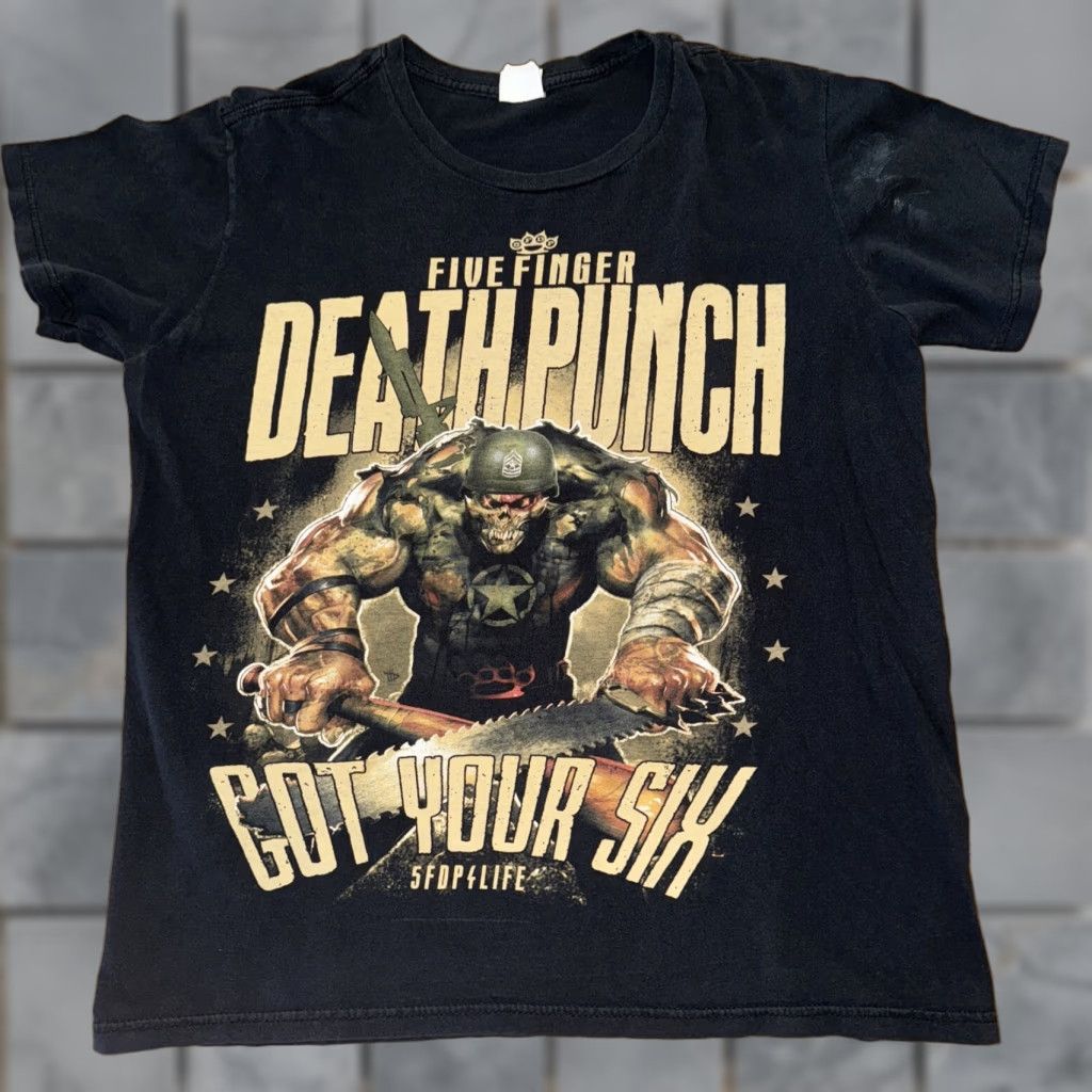 Vintage VINTAGE Five Finger Death Punch T-Shirt Size US L / EU 52-54 / 3 - 1 Thumbnail