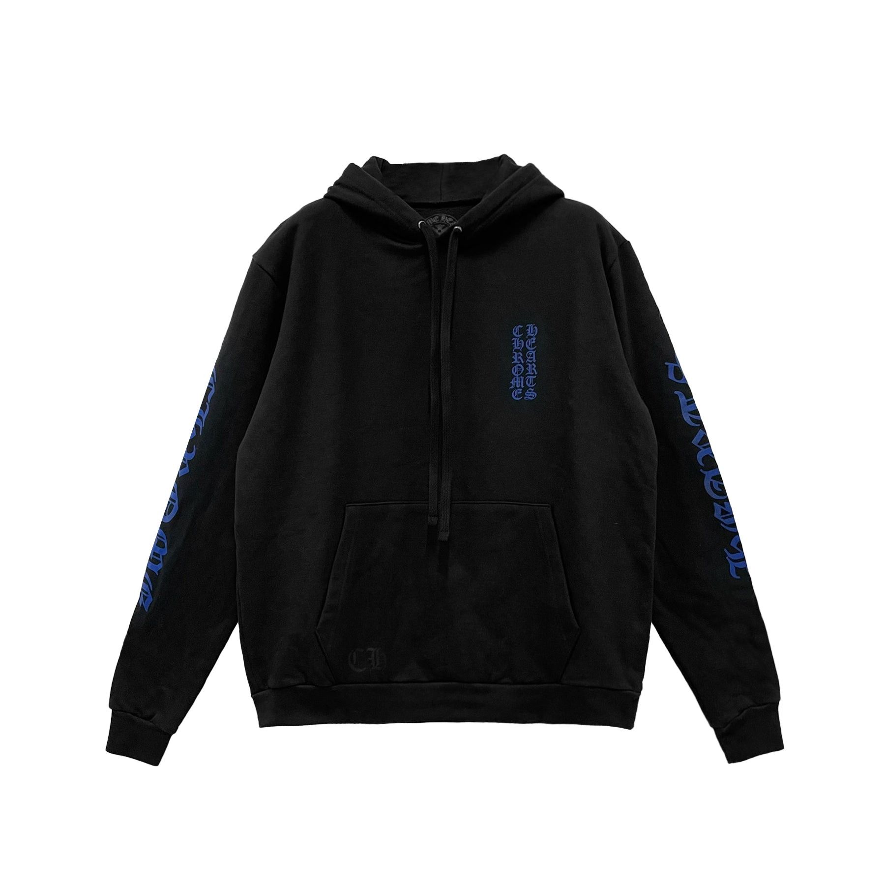Chrome Hearts Chrome Hearts Blue Vertical Script Logo Pullover Hoodie Size M / US 6-8 / IT 42-44 - 1 Thumbnail