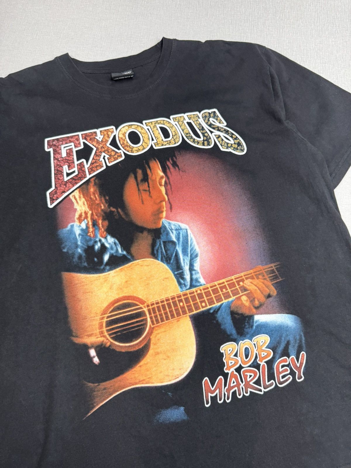 Bob Marley × Vintage Men’s Vintage Broadway Exodus Bob Marley Retro 90’ T-shirt Size US XL / EU 56 / 4 - 2 Thumbnail